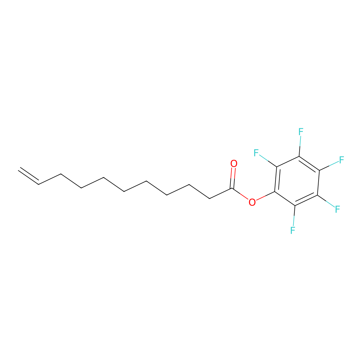 2,3,4,5,6-Pentafluorophenyl undec-10-enoate molecular structure, CAS 679788-89-7
