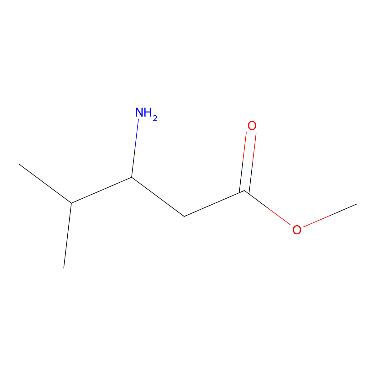 (S)-Methyl 3-amino-4-methylpentanoate molecular structure, CAS 679789-26-5