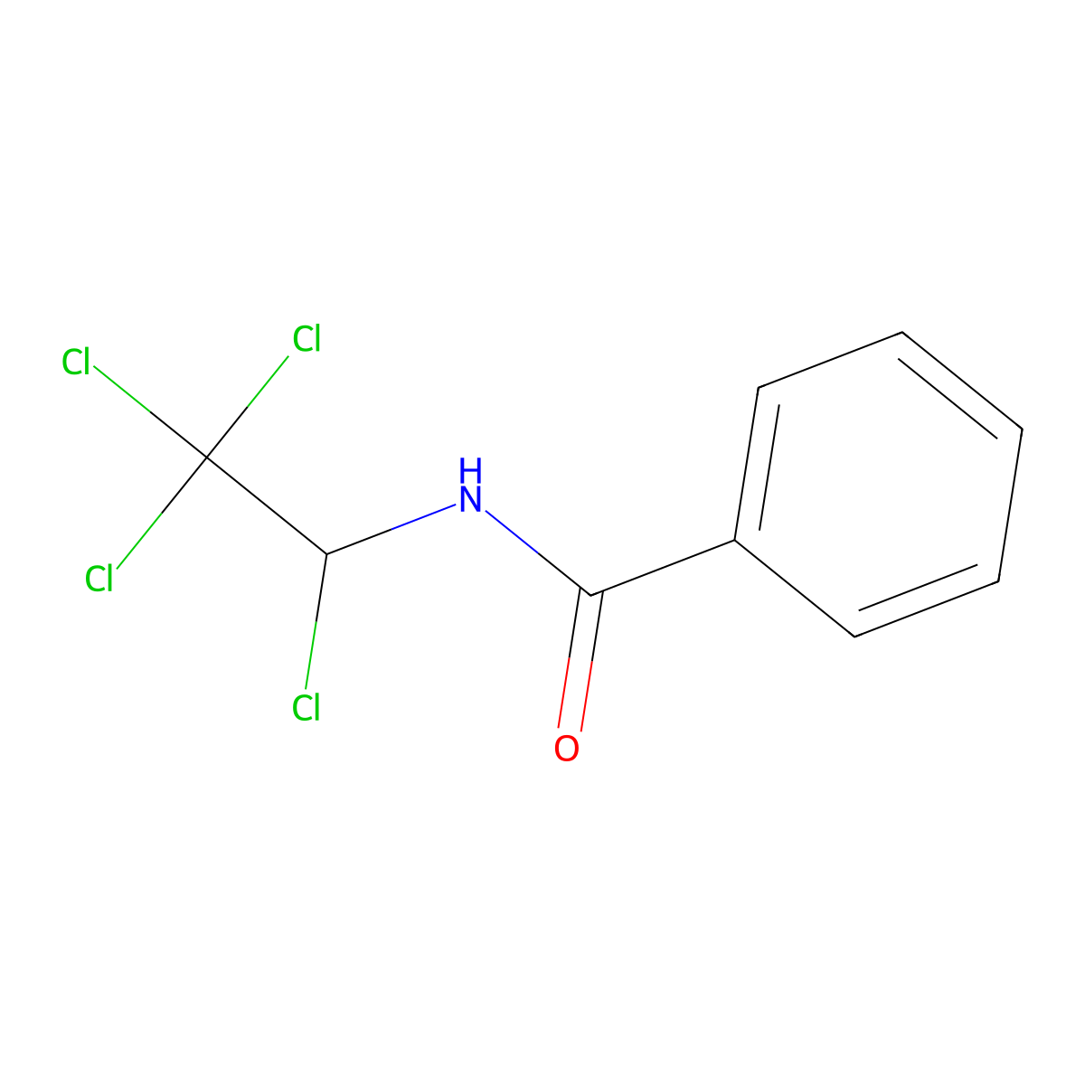 N-(1,2,2,2-Tetrachloroethyl)benzamide molecular structure, CAS 6798-35-2