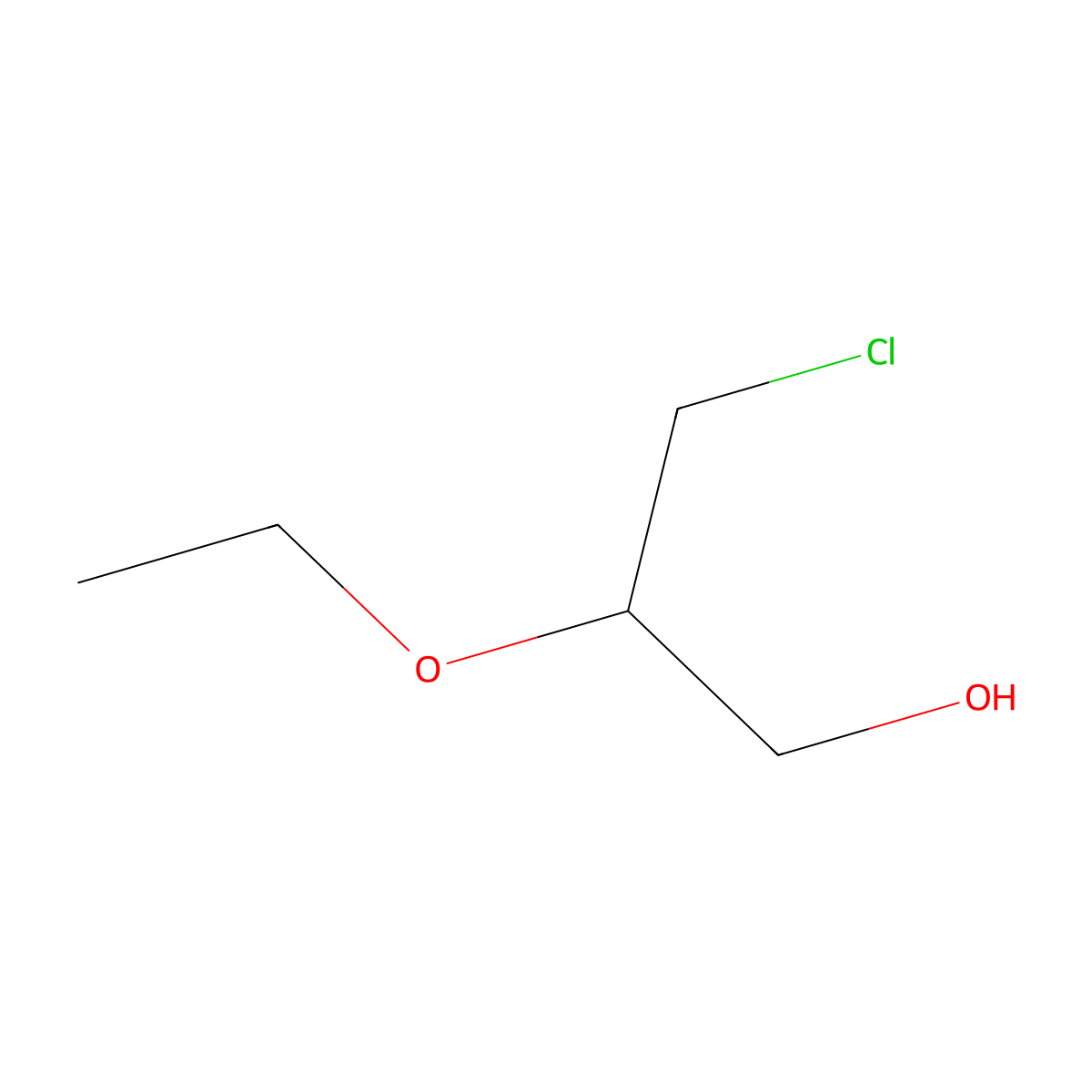 3-Chloro-2-ethoxypropan-1-ol molecular structure, CAS 6798-40-9