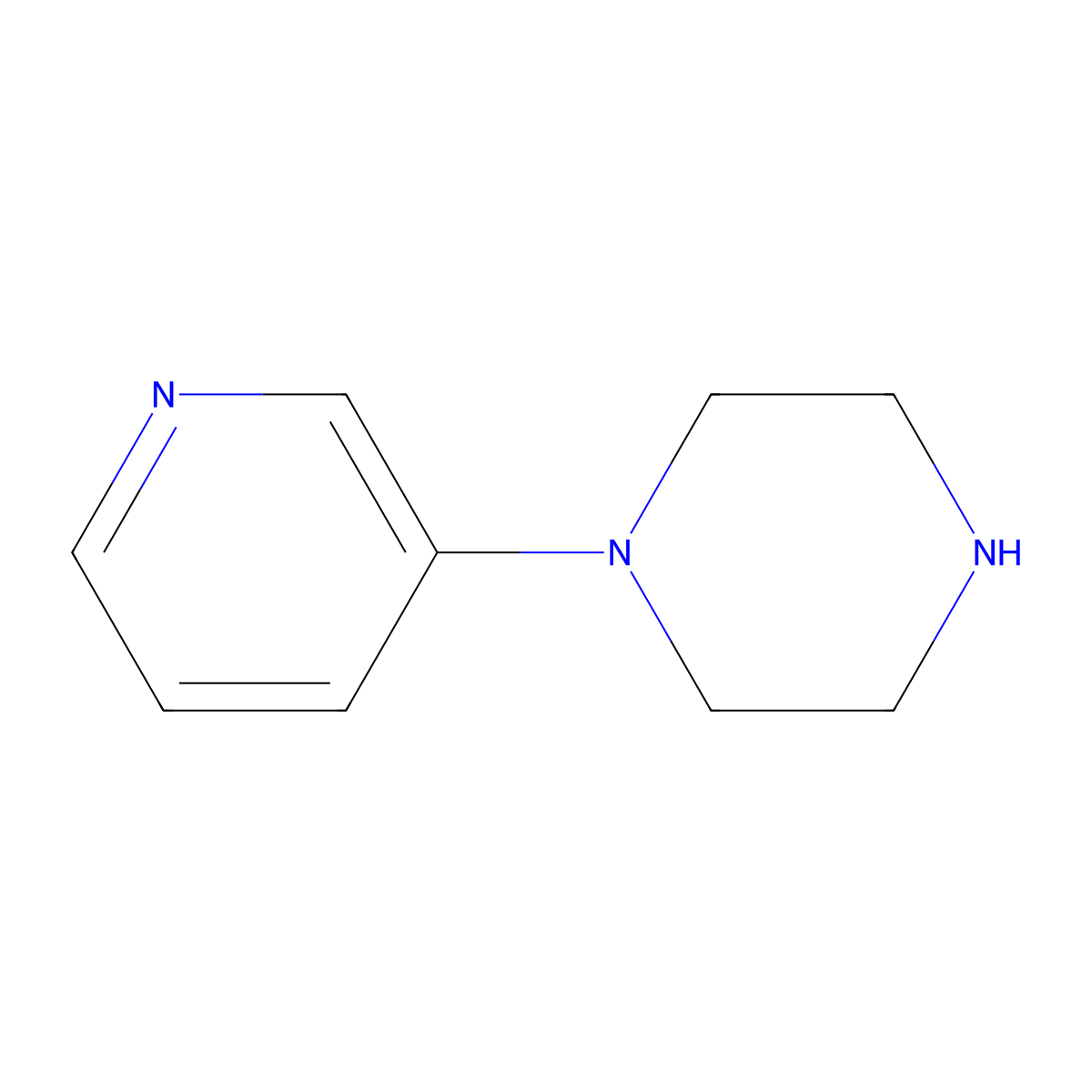 1-(Pyridin-3-yl)piperazine molecular structure, CAS 67980-77-2