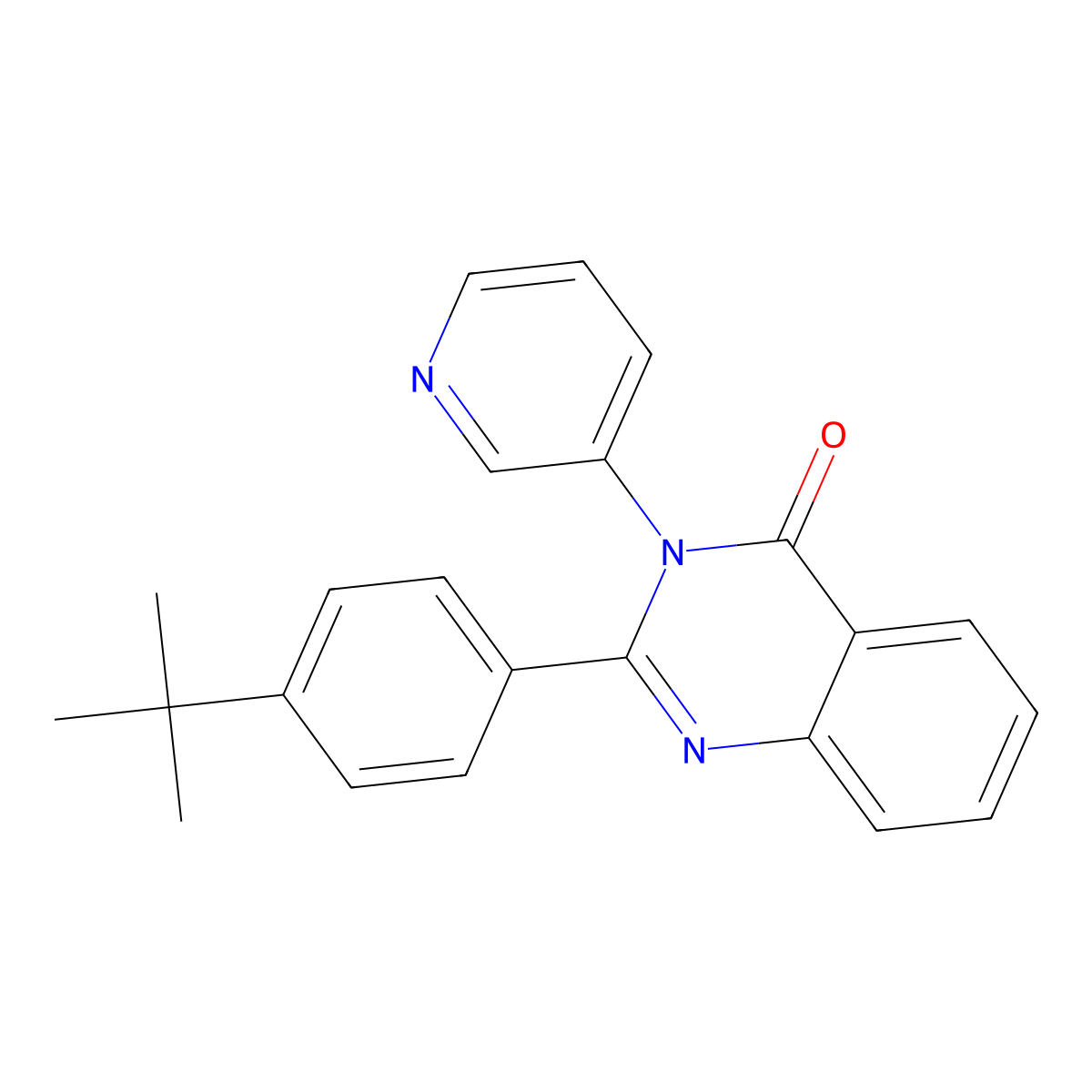 2-(4-Tert-butylphenyl)-3-pyridin-3-ylquinazolin-4-one molecular structure, CAS 679802-02-9