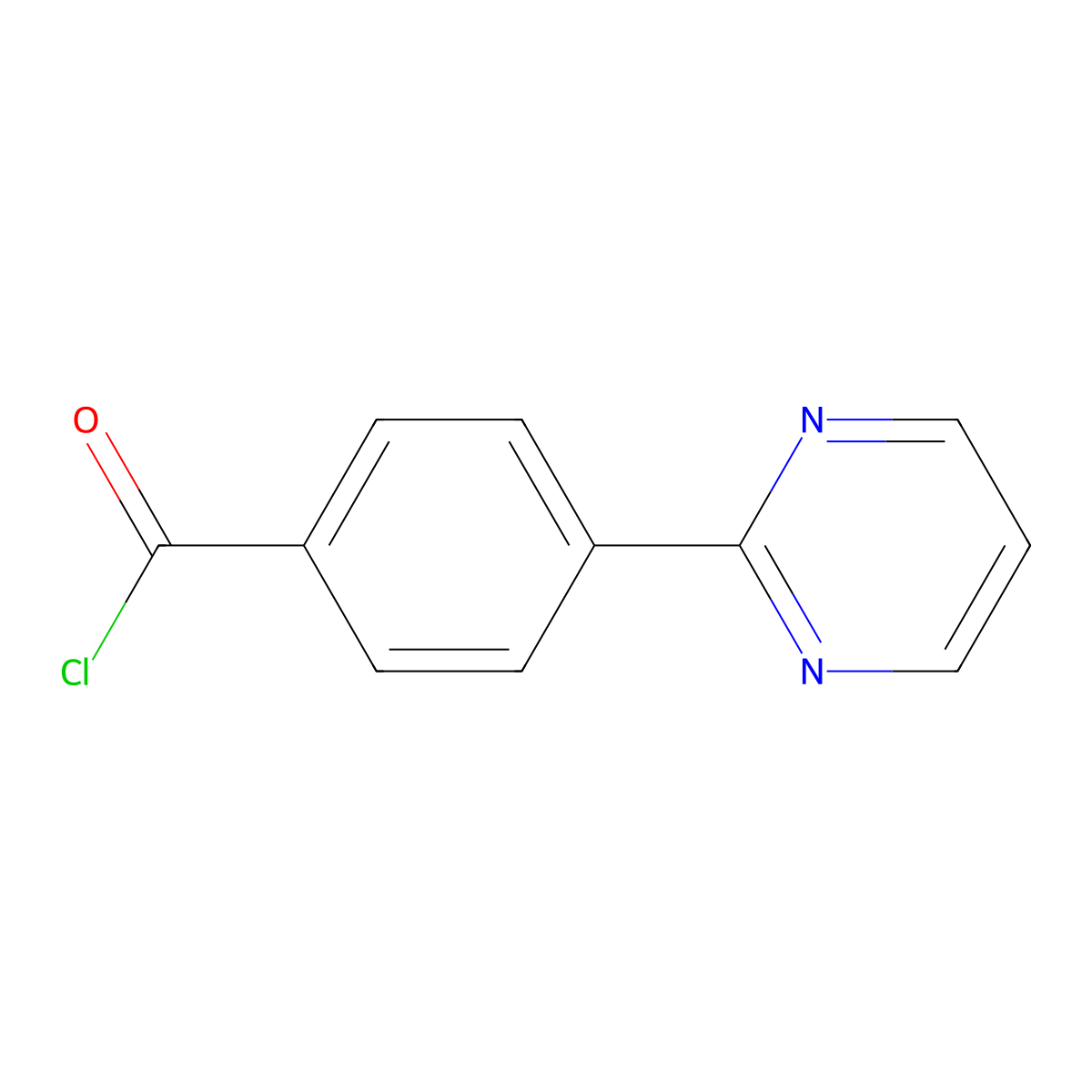 4-Pyrimidin-2-ylbenzoyl chloride molecular structure, CAS 679806-84-9