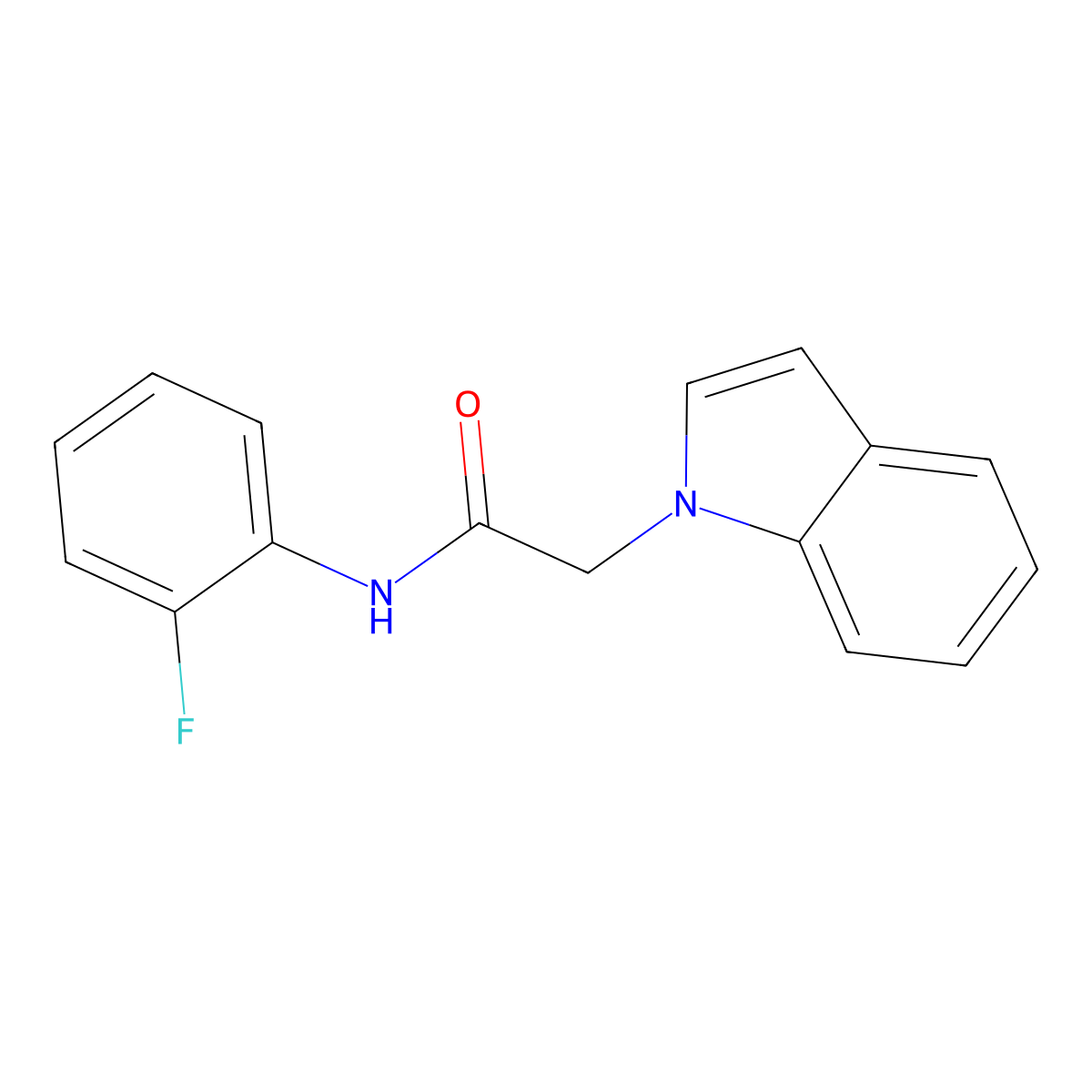N-(2-fluorophenyl)-2-(1H-indol-1-yl)acetamide molecular structure, CAS 679822-34-5
