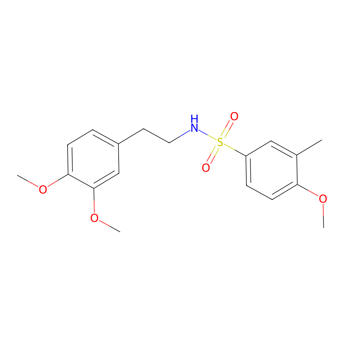 N-[2-(3,4-dimethoxyphenyl)ethyl]-4-methoxy-3-methylbenzenesulfonamide molecular structure, CAS 679825-08-2