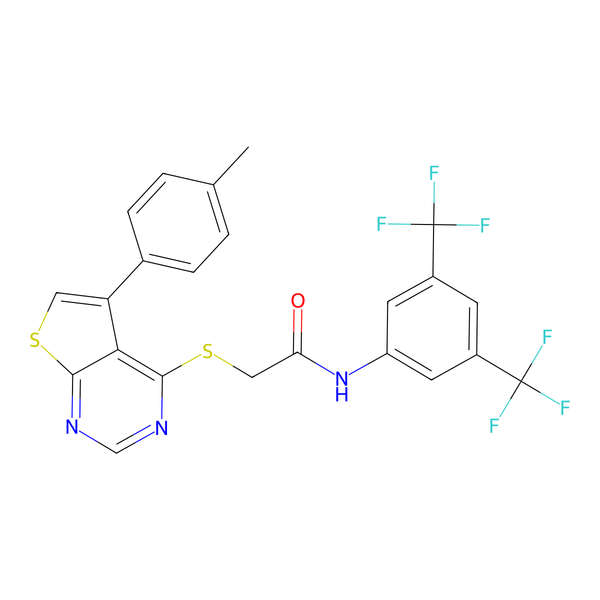 C23H15F6N3OS2 molecular structure, CAS 679831-73-3