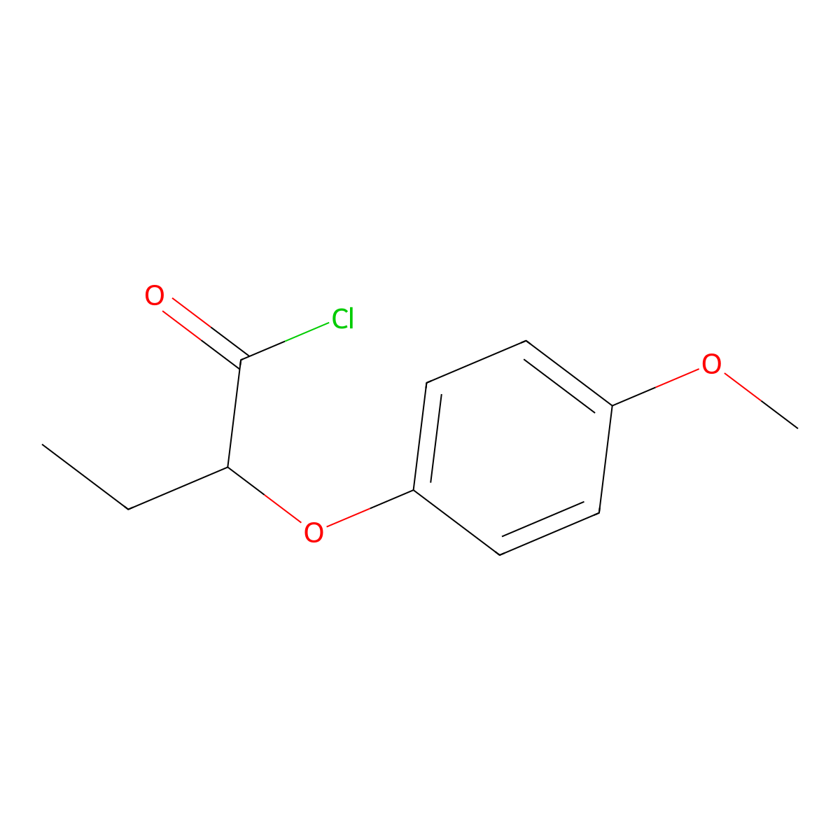 2-(4-Methoxyphenoxy)butanoyl chloride molecular structure, CAS 679837-25-3