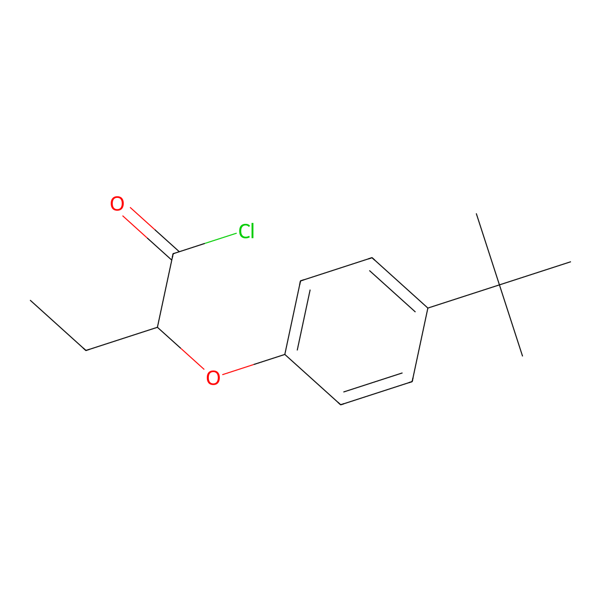 2-(4-tert-Butylphenoxy)butanoyl chloride molecular structure, CAS 679837-26-4