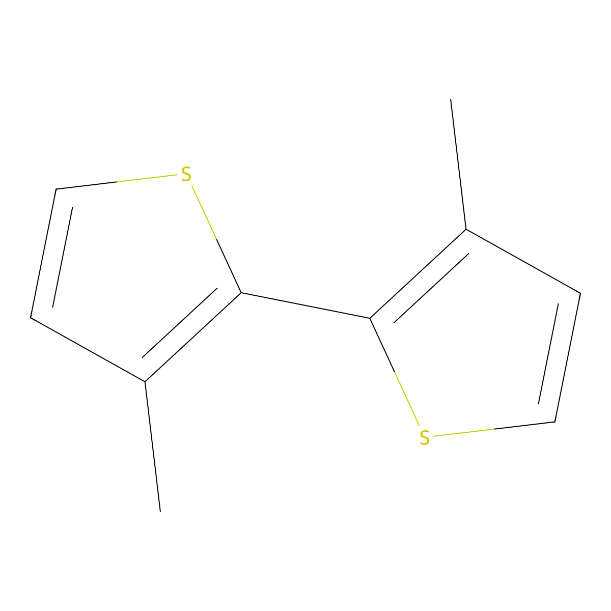 3,3'-Dimethyl-2,2'-bithiophenyl molecular structure, CAS 67984-20-7