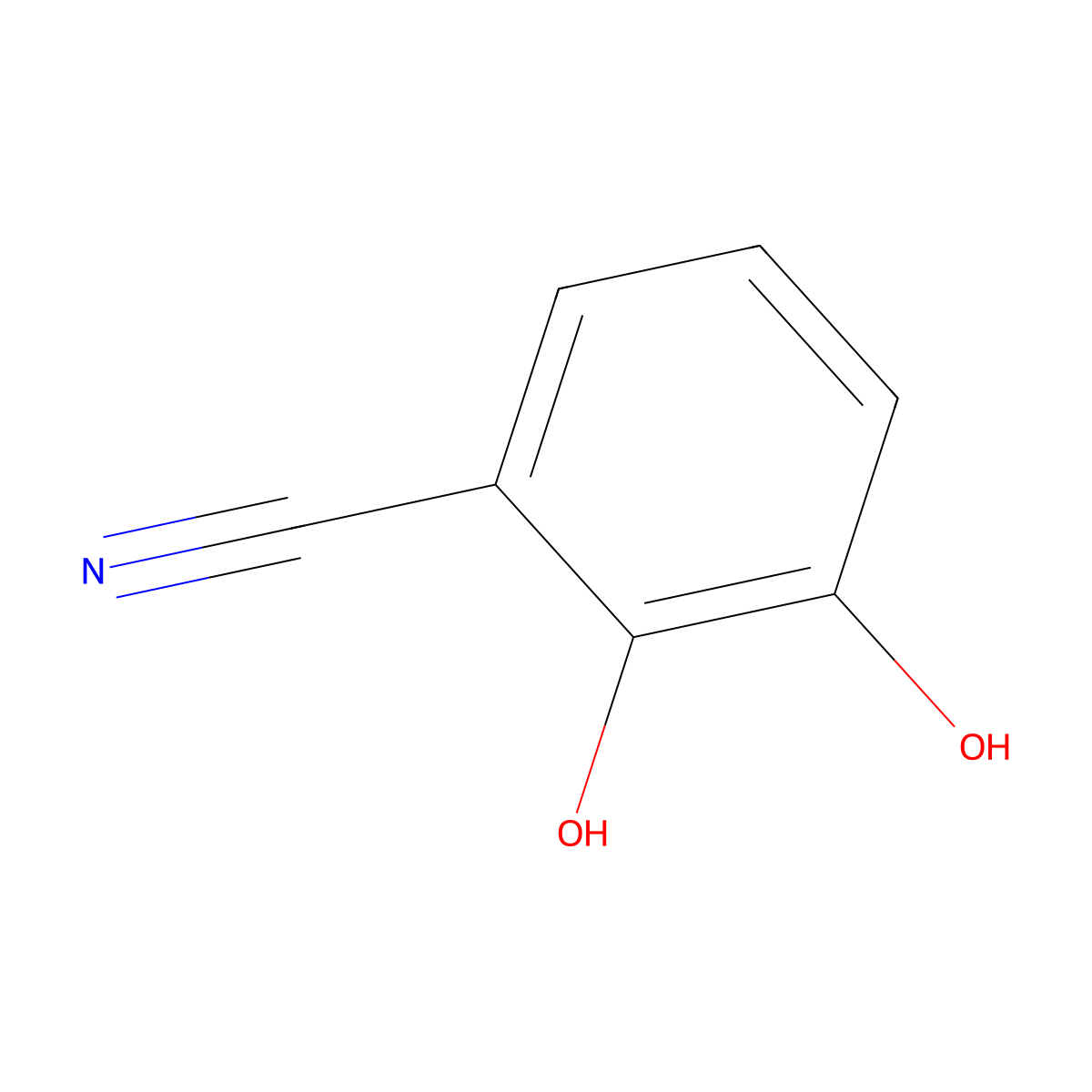 2,3-Dihydroxybenzonitrile molecular structure, CAS 67984-81-0