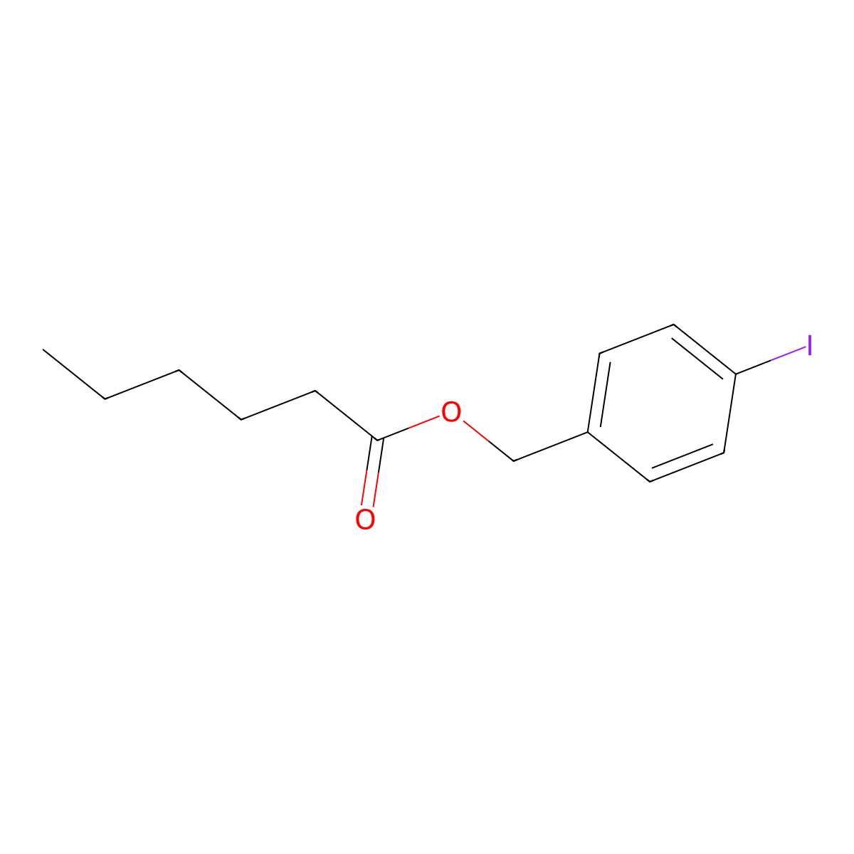 (4-Iodophenyl)methyl hexanoate molecular structure, CAS 67987-33-1