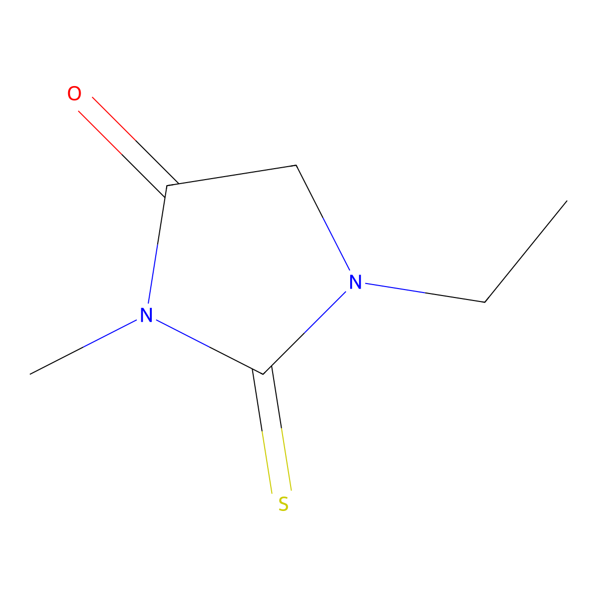 1-Ethyl-3-methyl-2-thioxo-4-imidazolidinone molecular structure, CAS 67990-13-0