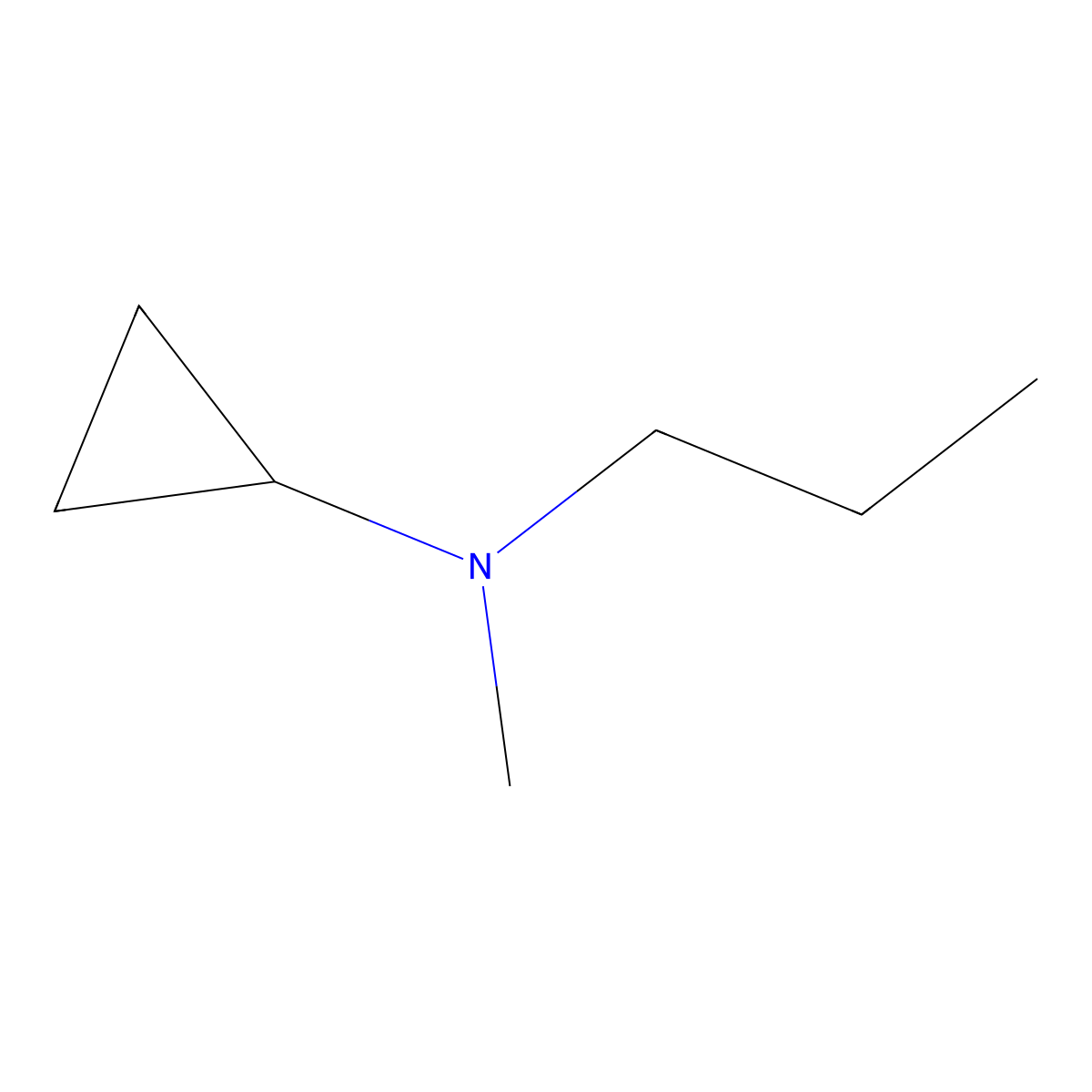 N-Methyl-n-propylcyclopropanamine molecular structure, CAS 67990-21-0