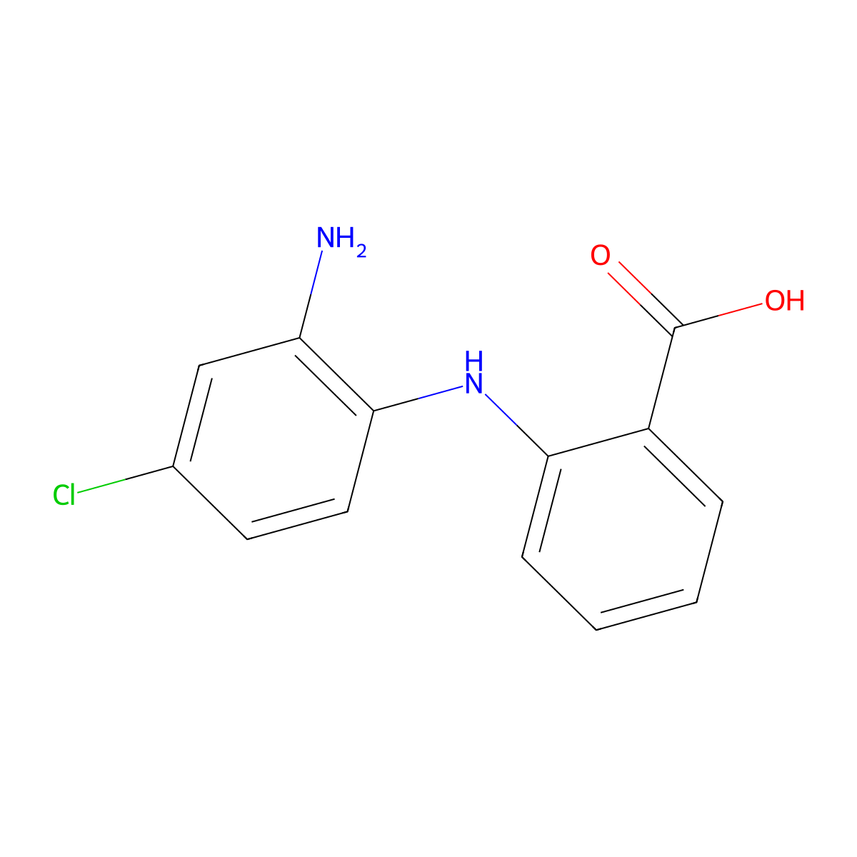 N-(2-Amino-4-chlorophenyl)anthranilic acid molecular structure, CAS 67990-66-3