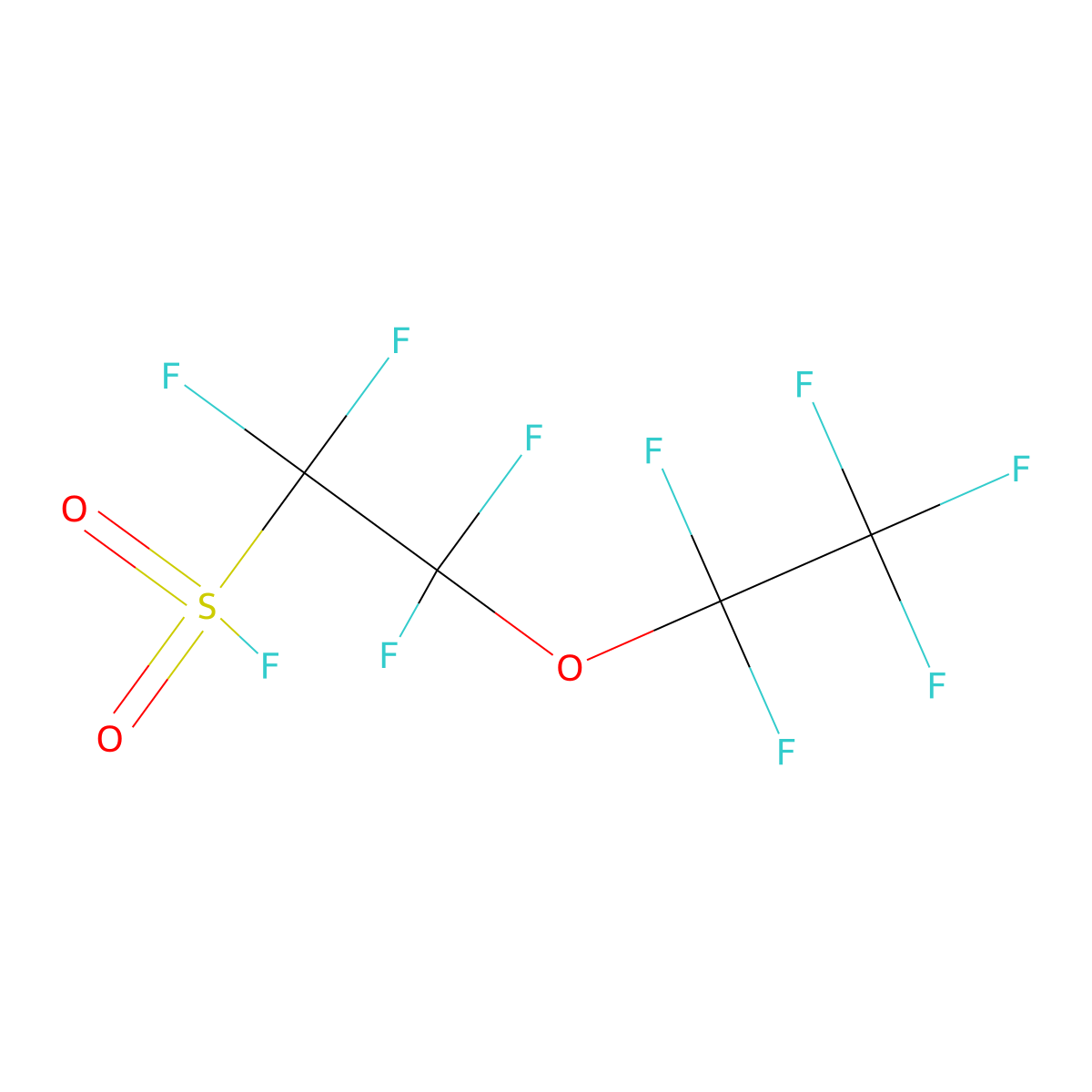 1,1,2,2-tetrafluoro-2-(1,1,2,2,2-pentafluoroethoxy)ethanesulfonyl Fluoride molecular structure, CAS 67990-78-7