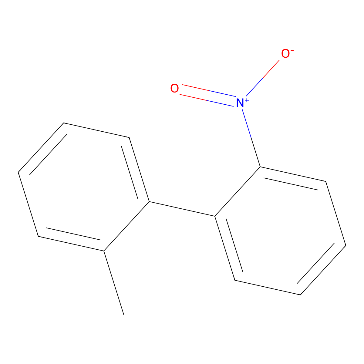 2-Methyl-2'-nitrobiphenyl molecular structure, CAS 67992-12-5