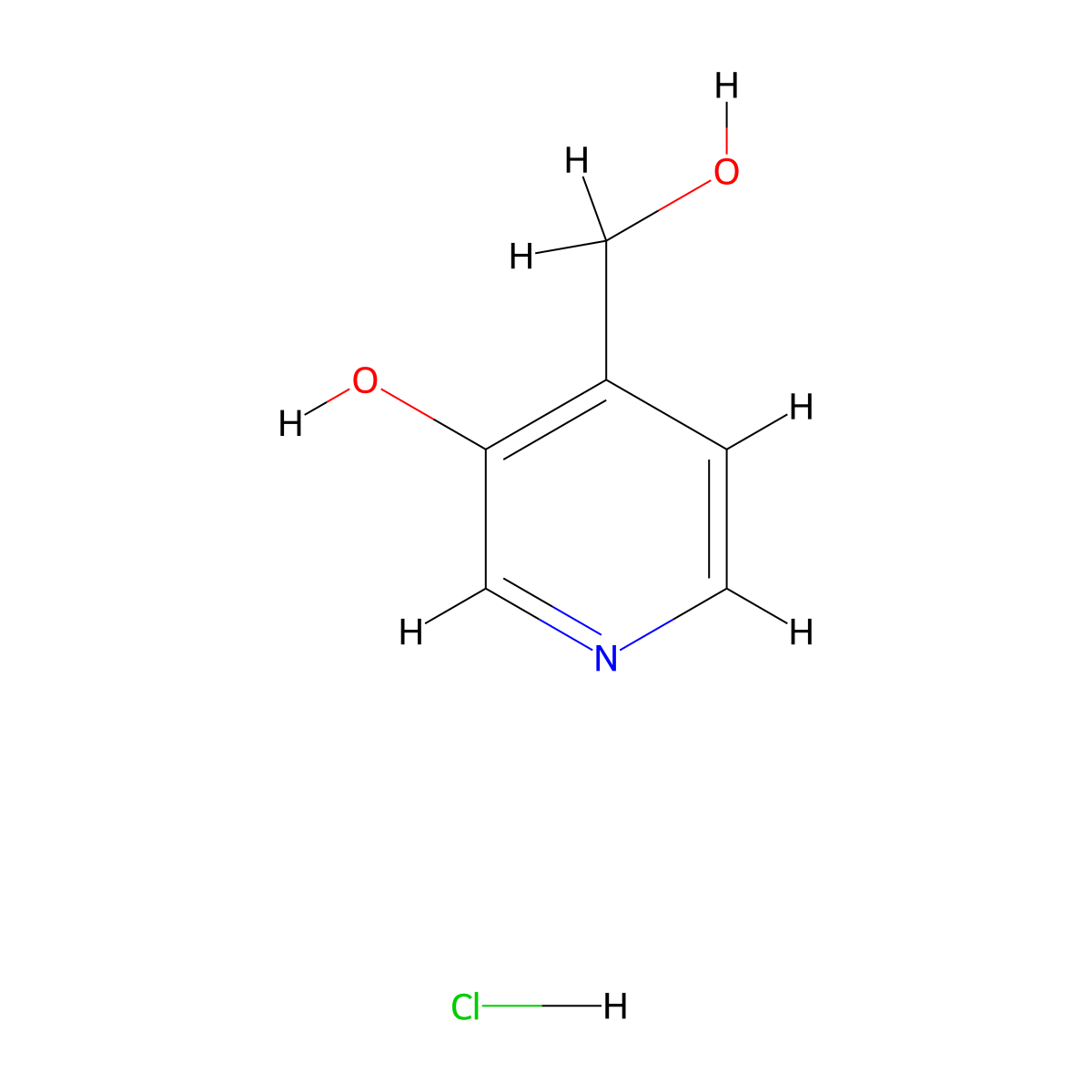 4-(Hydroxymethyl)pyridin-3-ol hydrochloride molecular structure, CAS 67992-19-2