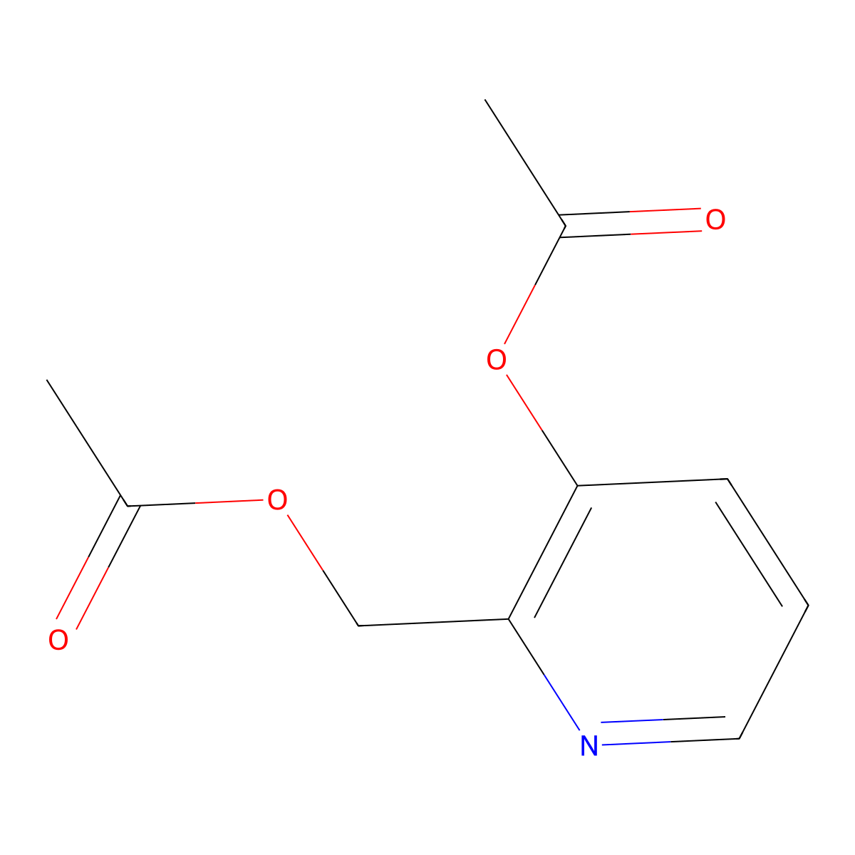 2-(Acetoxymethyl)-3-acetoxypyridine molecular structure, CAS 67992-22-7