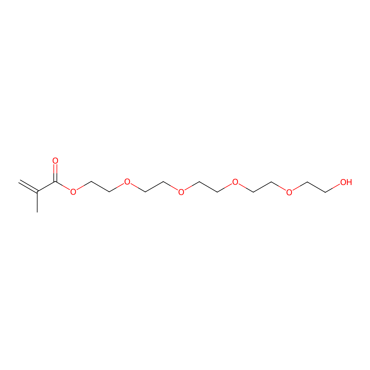 14-Hydroxy-3,6,9,12-tetraoxatetradecyl methacrylate molecular structure, CAS 67993-08-2