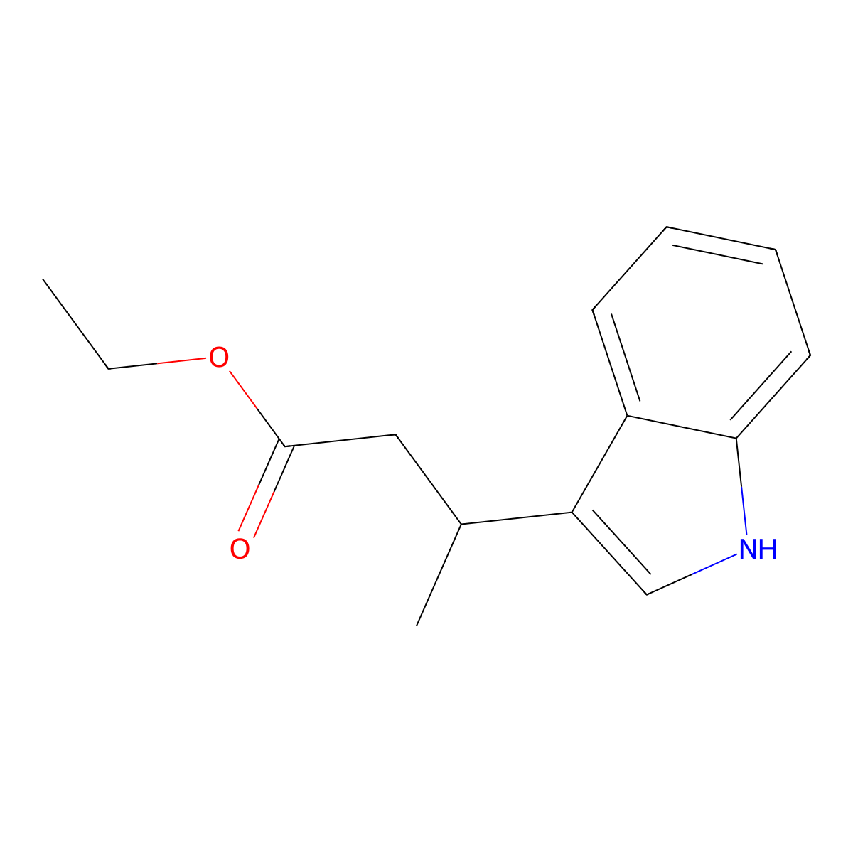 Ethyl 3-(1H-indol-3-yl)butanoate molecular structure, CAS 67996-15-0