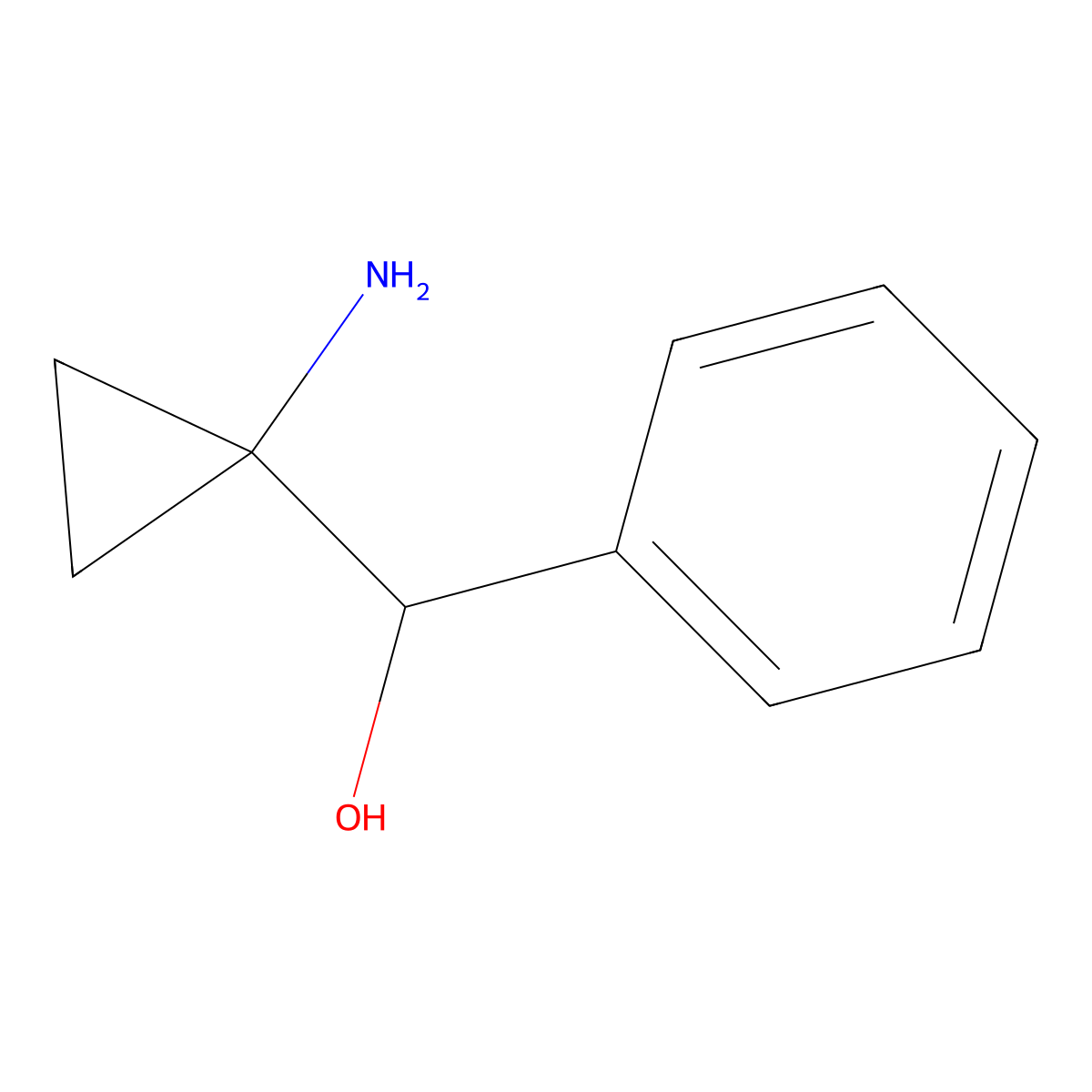 (1-Aminocyclopropyl)(phenyl)methanol molecular structure, CAS 67997-54-0