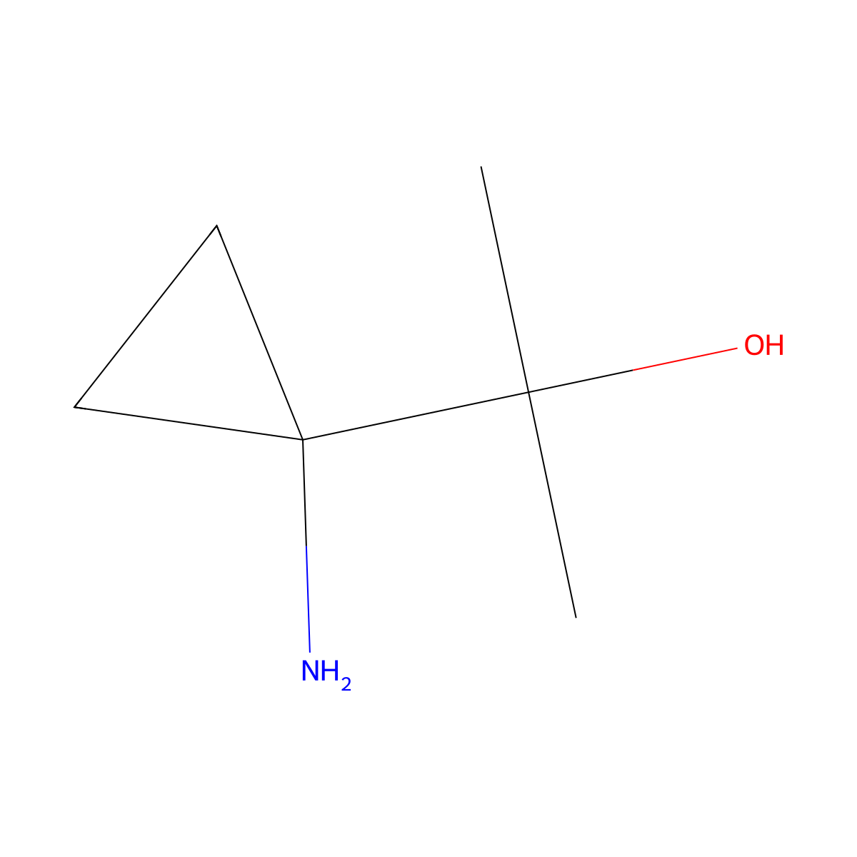 2-(1-Aminocyclopropyl)propan-2-ol molecular structure, CAS 67997-58-4
