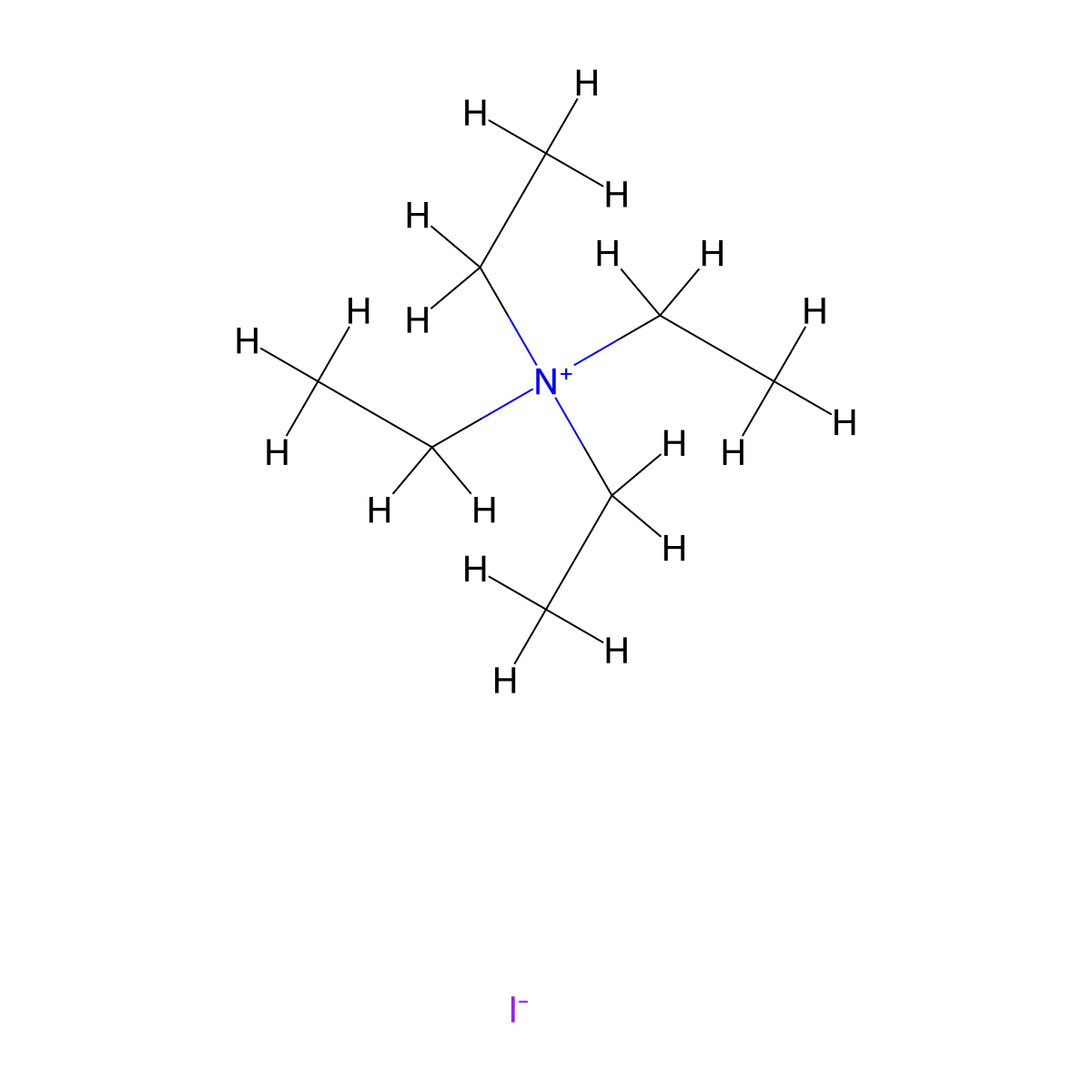 Tetraethylammonium Iodide molecular structure, CAS 68-05-3