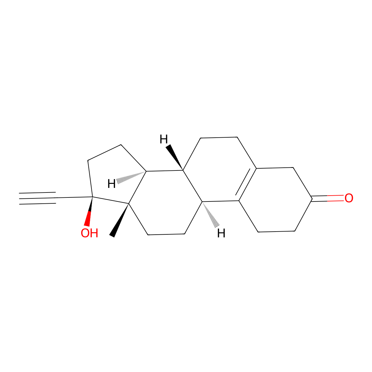 Norethynodrel molecular structure, CAS 68-23-5