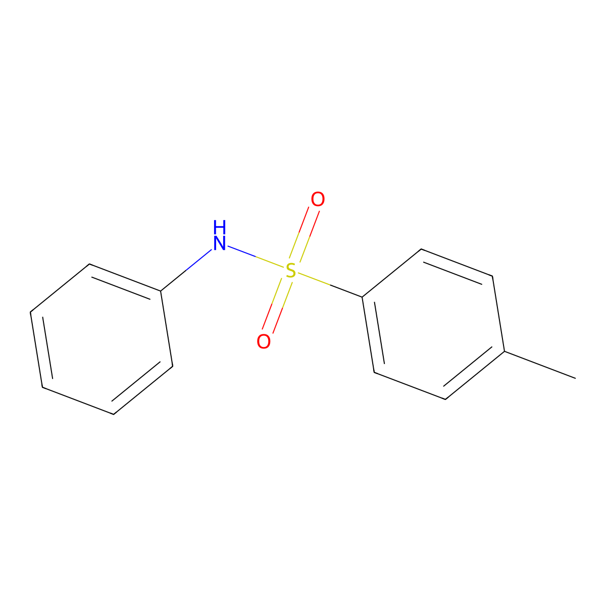 Benzenesulfonamide, 4-methyl-N-phenyl- molecular structure, CAS 68-34-8
