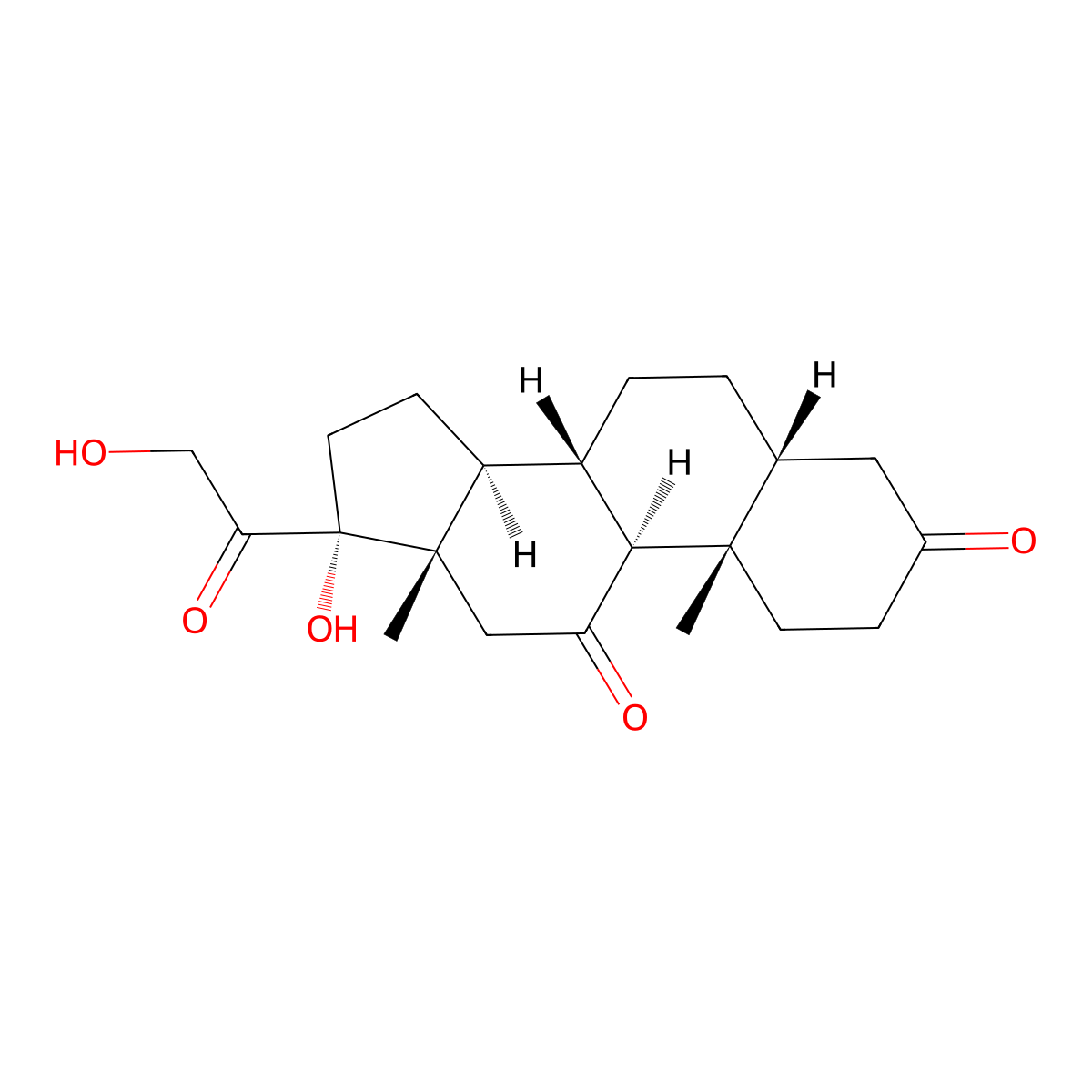 4,5beta-Dihydrocortisone molecular structure, CAS 68-54-2