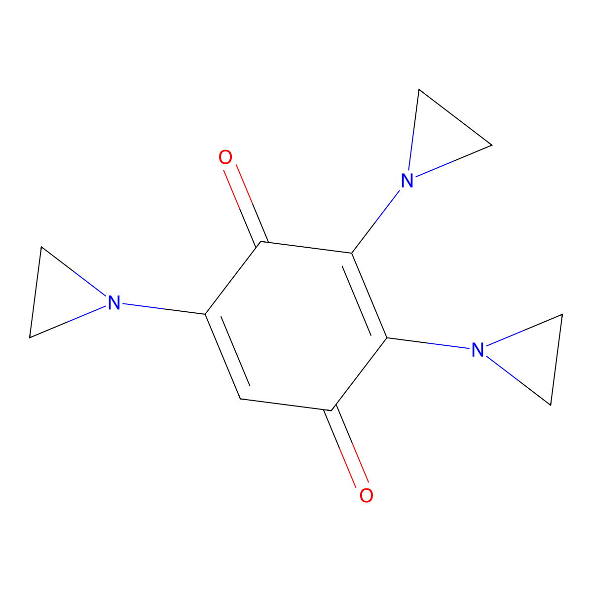 Triaziquone molecular structure, CAS 68-76-8