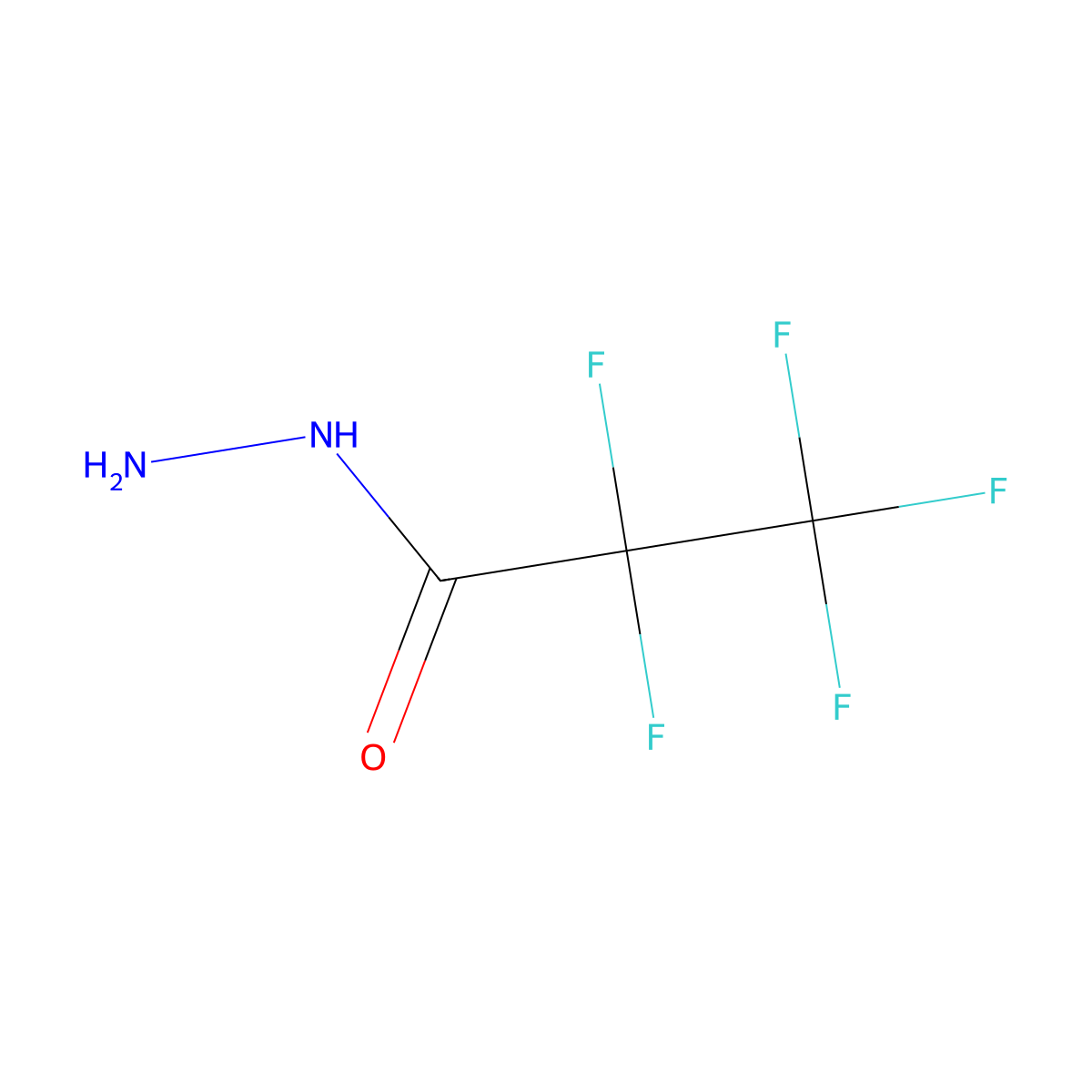 2,2,3,3,3-Pentafluoropropanehydrazide molecular structure, CAS 680-14-8