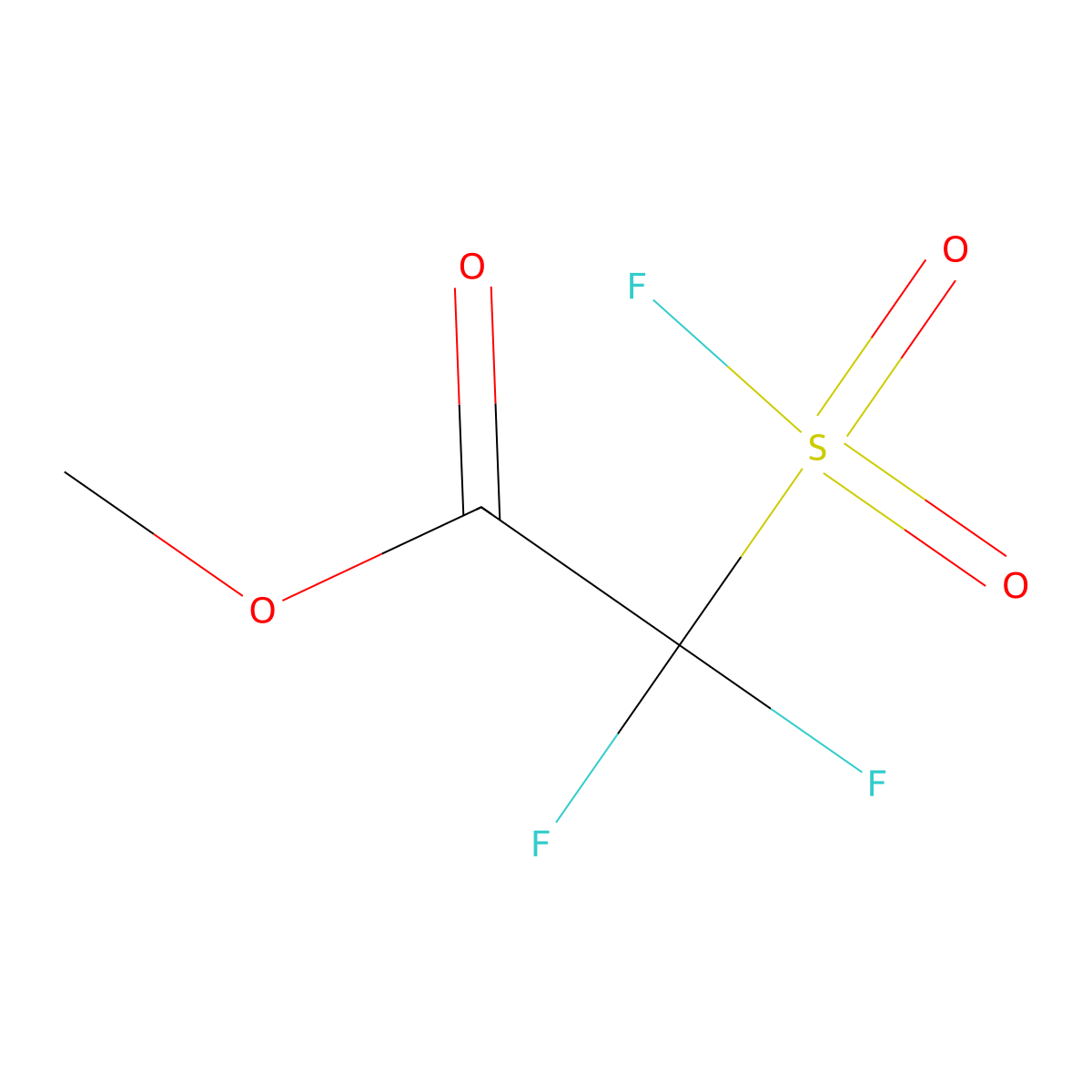 Methyl 2,2-difluoro-2-(fluorosulfonyl)acetate molecular structure, CAS 680-15-9