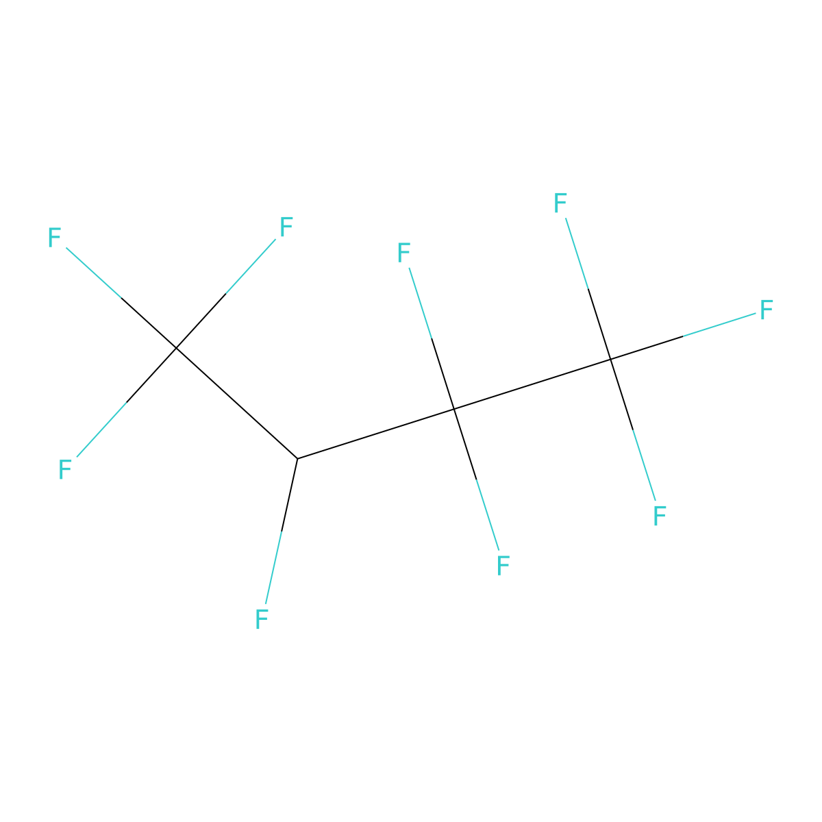 2H-Nonafluorobutane molecular structure, CAS 680-17-1