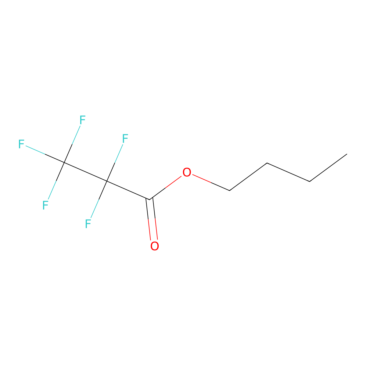 Butyl 2,2,3,3,3-pentafluoropropanoate molecular structure, CAS 680-28-4