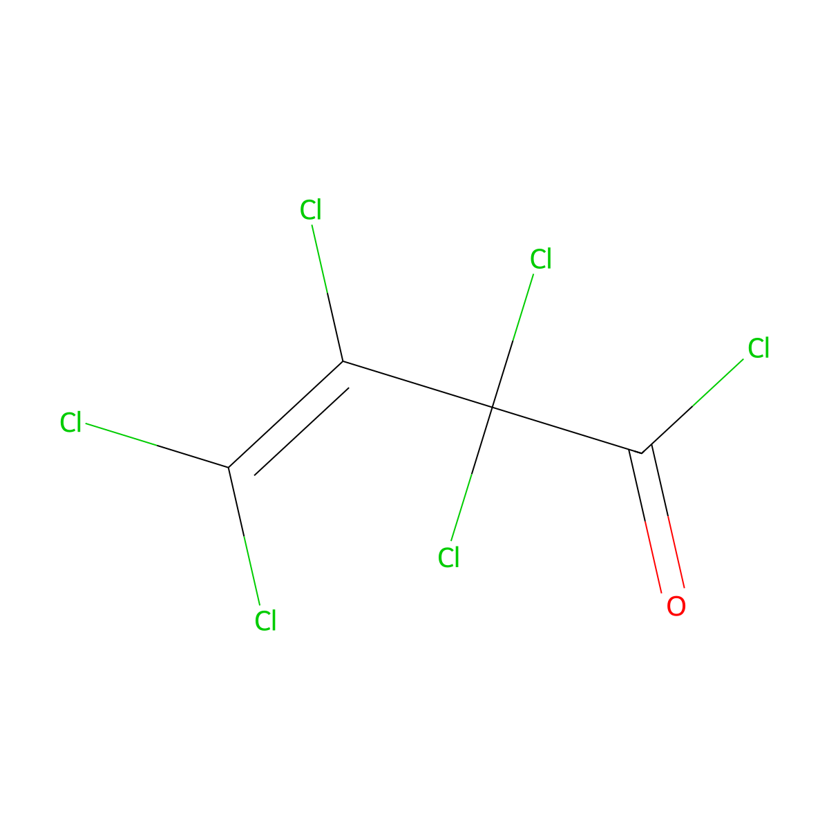 Pentachloro-3-butenoic acid chloride molecular structure, CAS 680-52-4