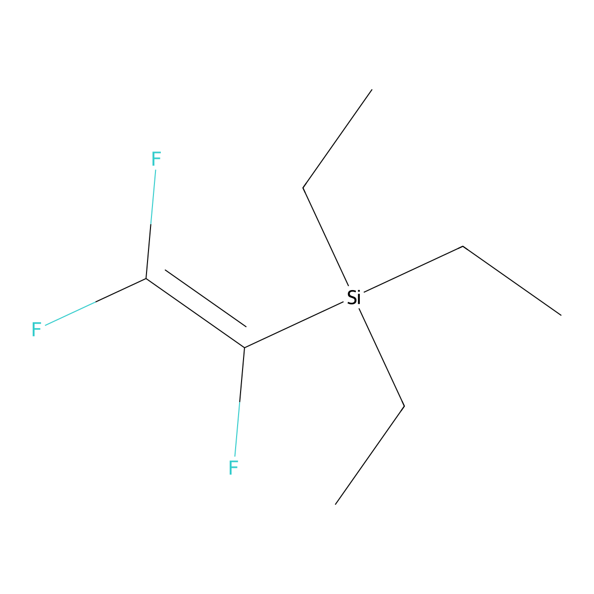 1,2,2-Trifluoroethenyl-triethylsilane molecular structure, CAS 680-76-2