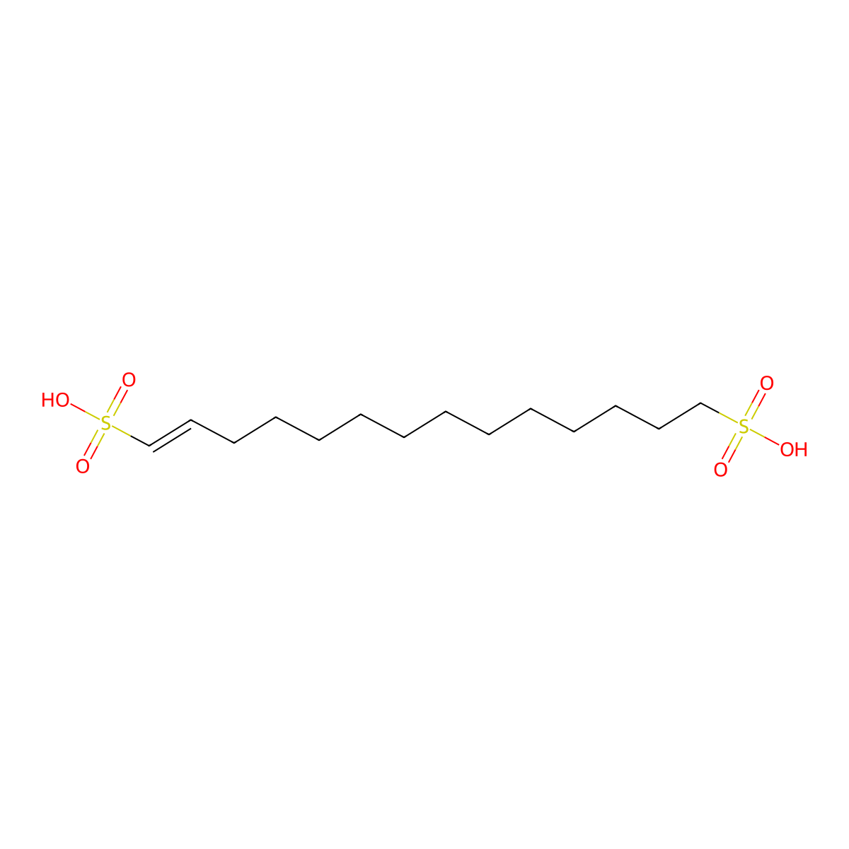 1-Tetradecenedisulfonic acid molecular structure, CAS 68003-18-9