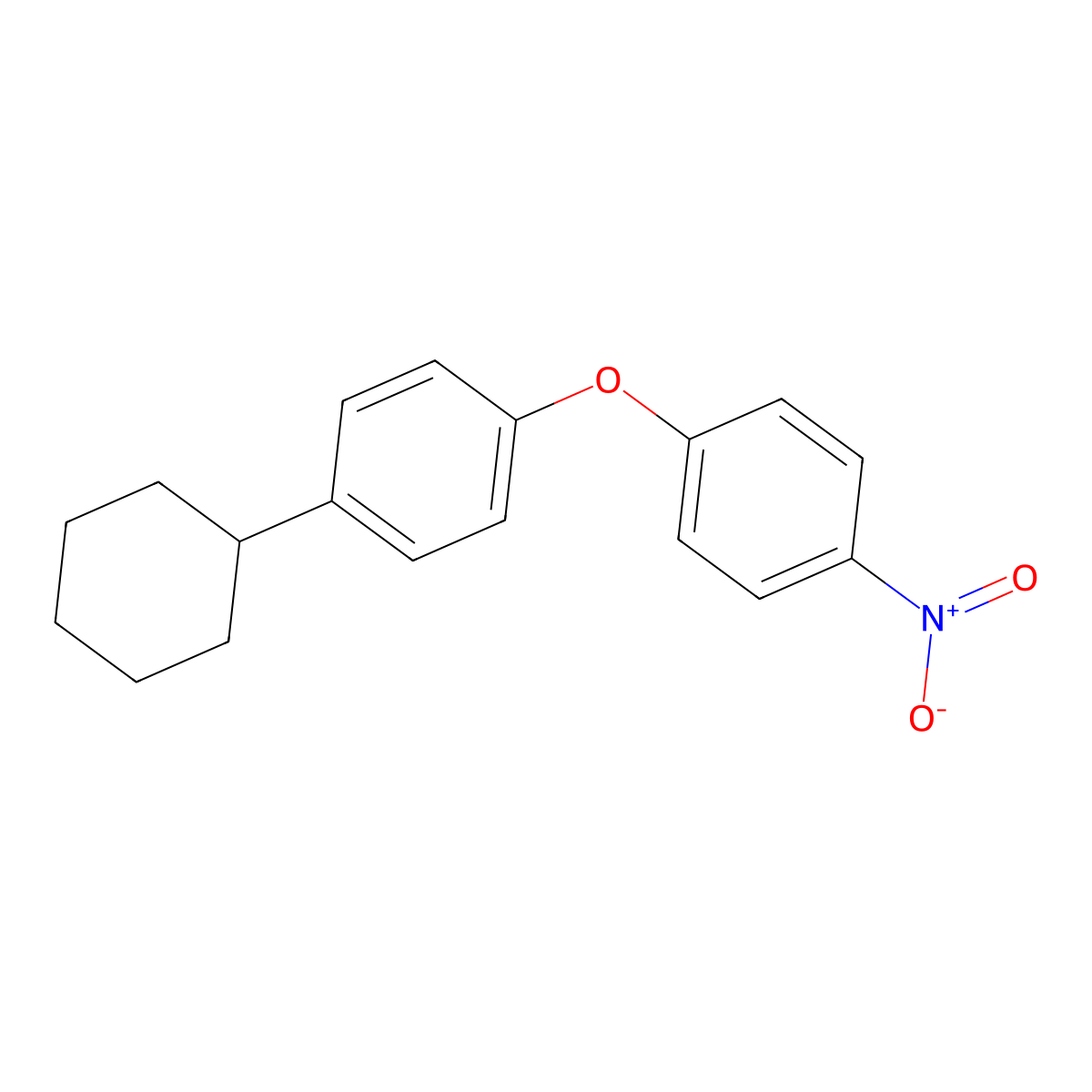 Benzene, 1-cyclohexyl-4-(4-nitrophenoxy)- molecular structure, CAS 68003-41-8