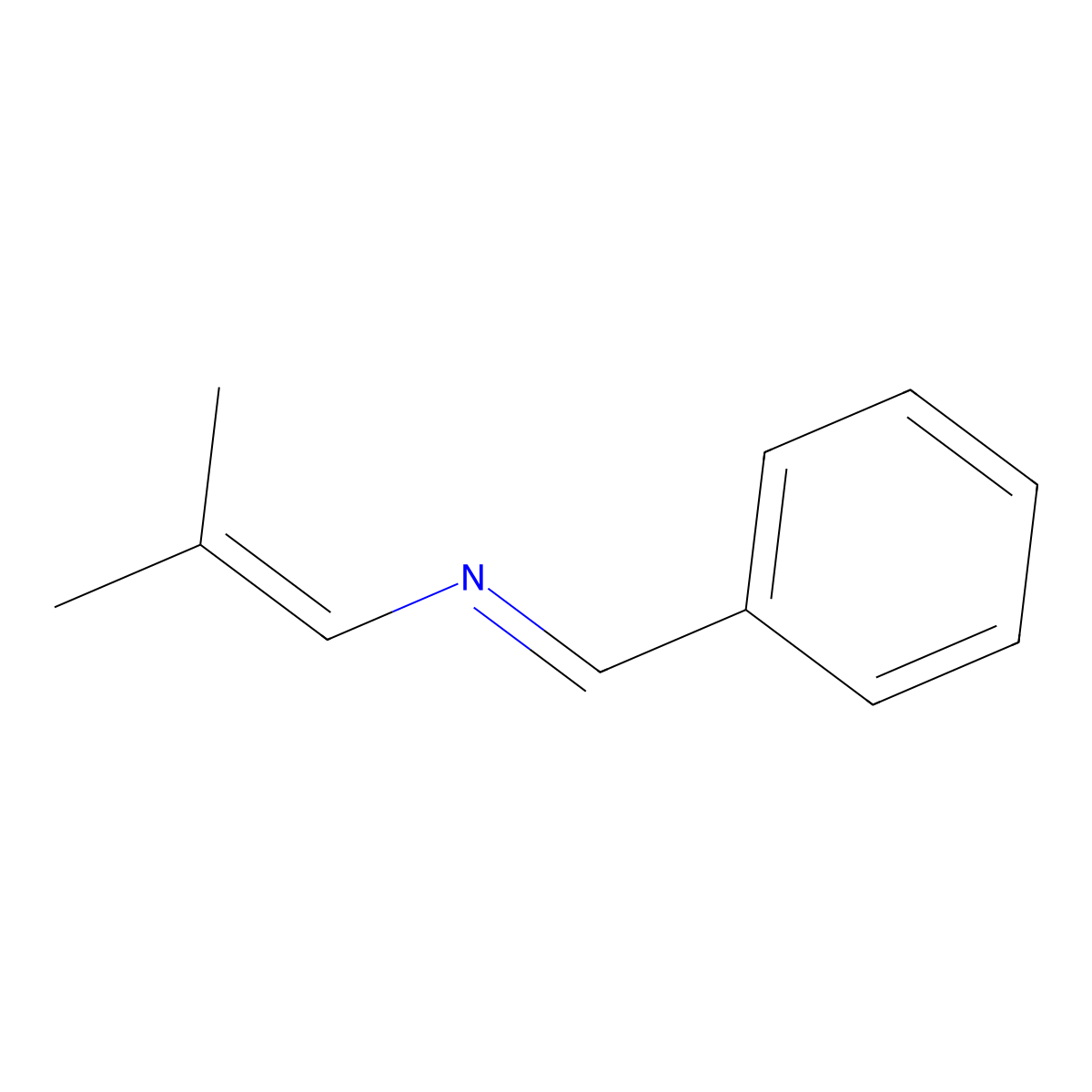 1-Propene-1-amine, N-benzylidene-2-methyl- molecular structure, CAS 68003-68-9