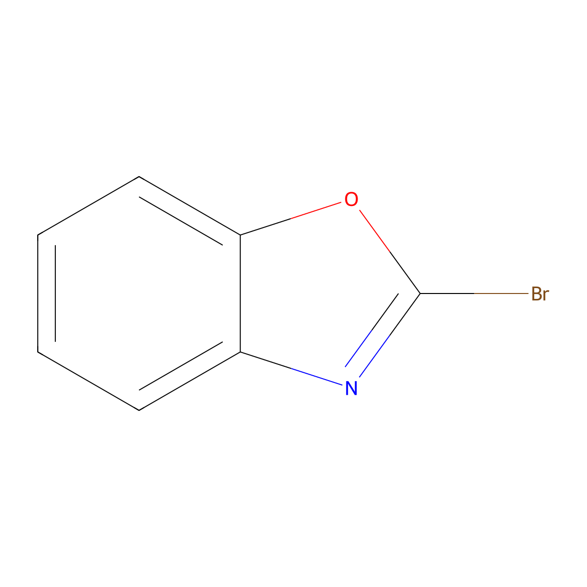 2-Bromo-1,3-benzoxazole molecular structure, CAS 68005-30-1