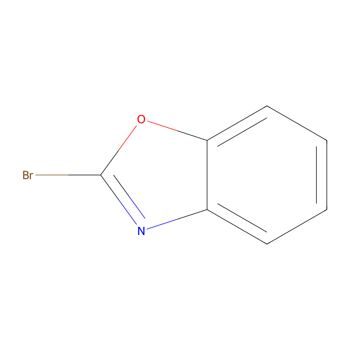 2-Bromo-1,3-benzoxazole molecular structure, CAS 68005-30-1