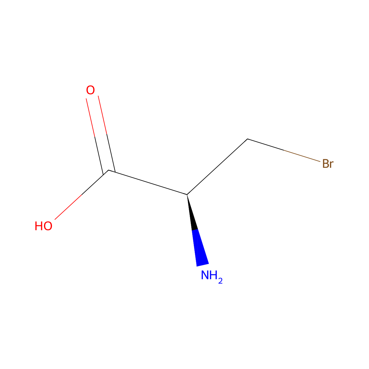 (2S)-2-amino-3-bromopropanoic acid molecular structure, CAS 68006-10-0