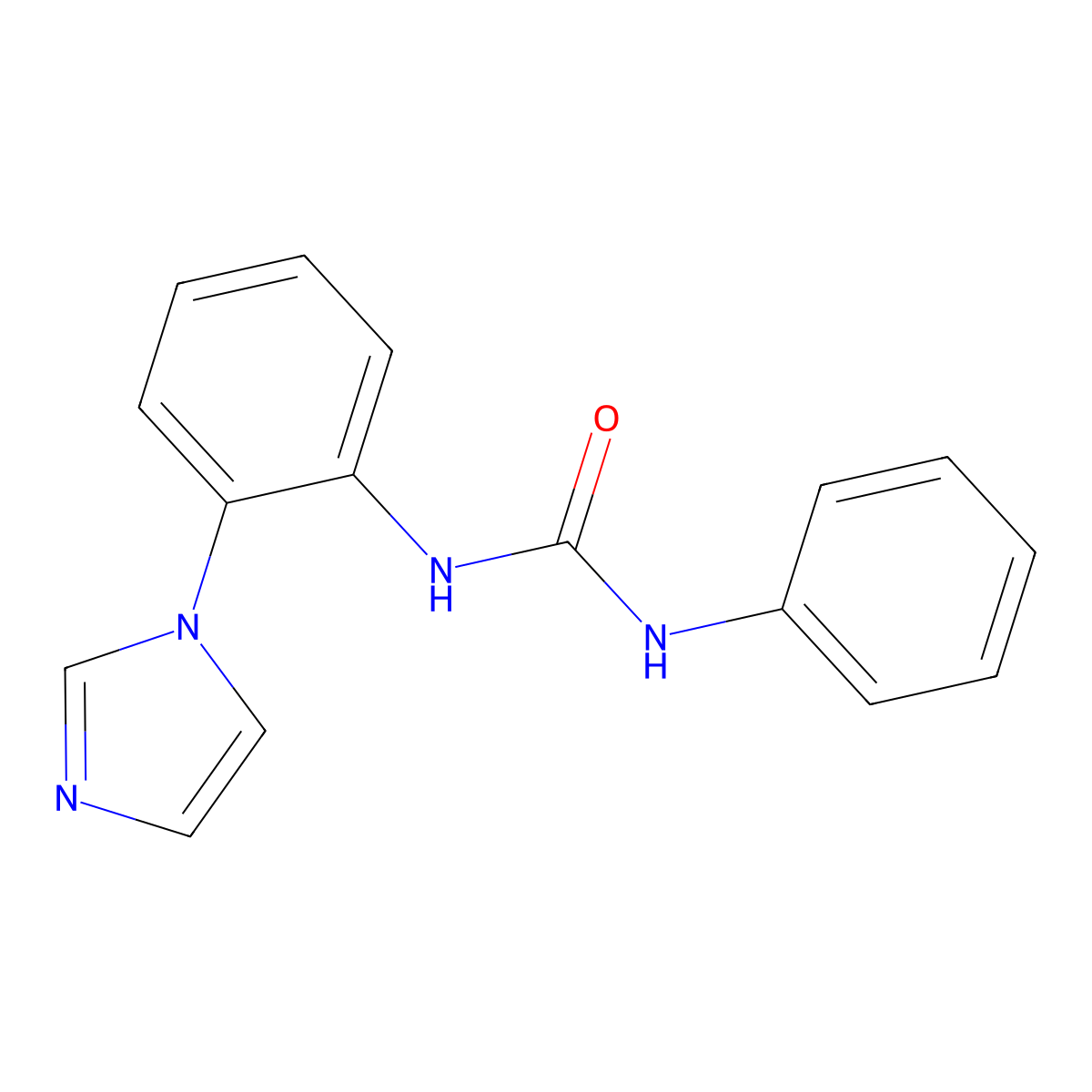 N-[2-(1H-imidazol-1-yl)phenyl]-N'-phenylurea molecular structure, CAS 68008-13-9