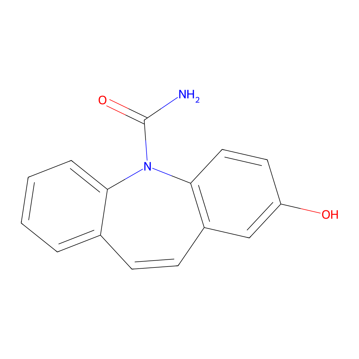 2-Hydroxycarbamazepine molecular structure, CAS 68011-66-5