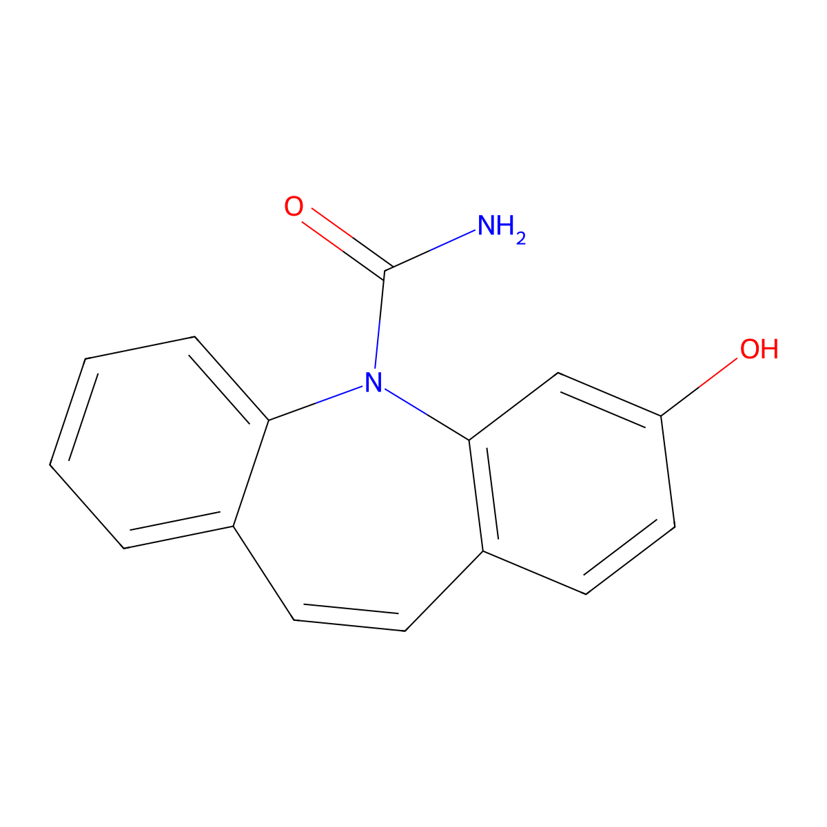 3-Hydroxycarbamazepine molecular structure, CAS 68011-67-6