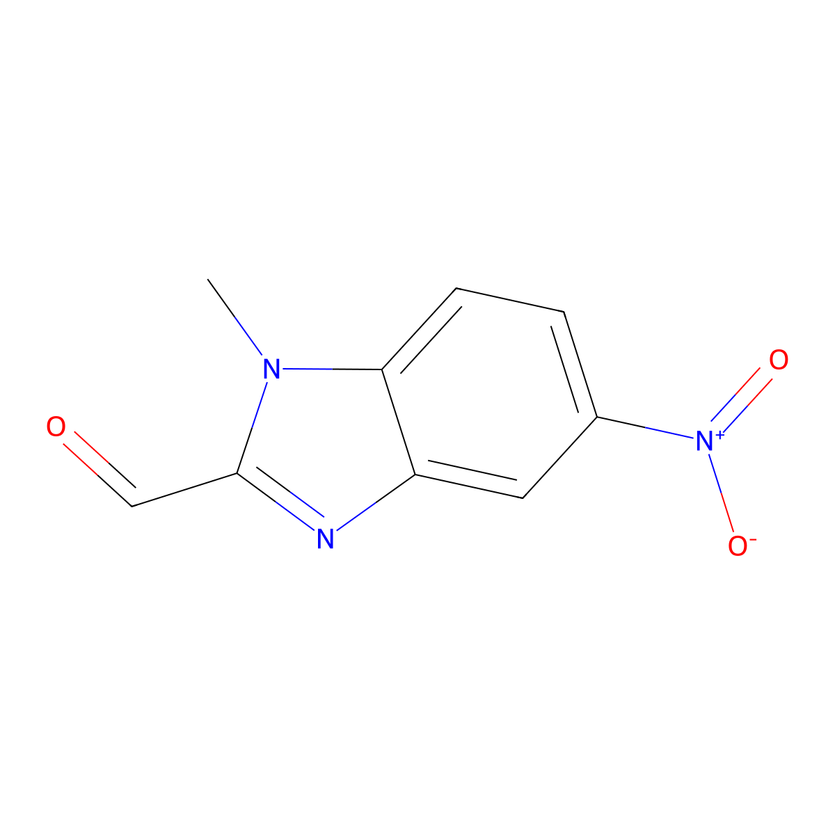 1-Methyl-5-nitrobenzimidazole-2-carbaldehyde molecular structure, CAS 68011-85-8