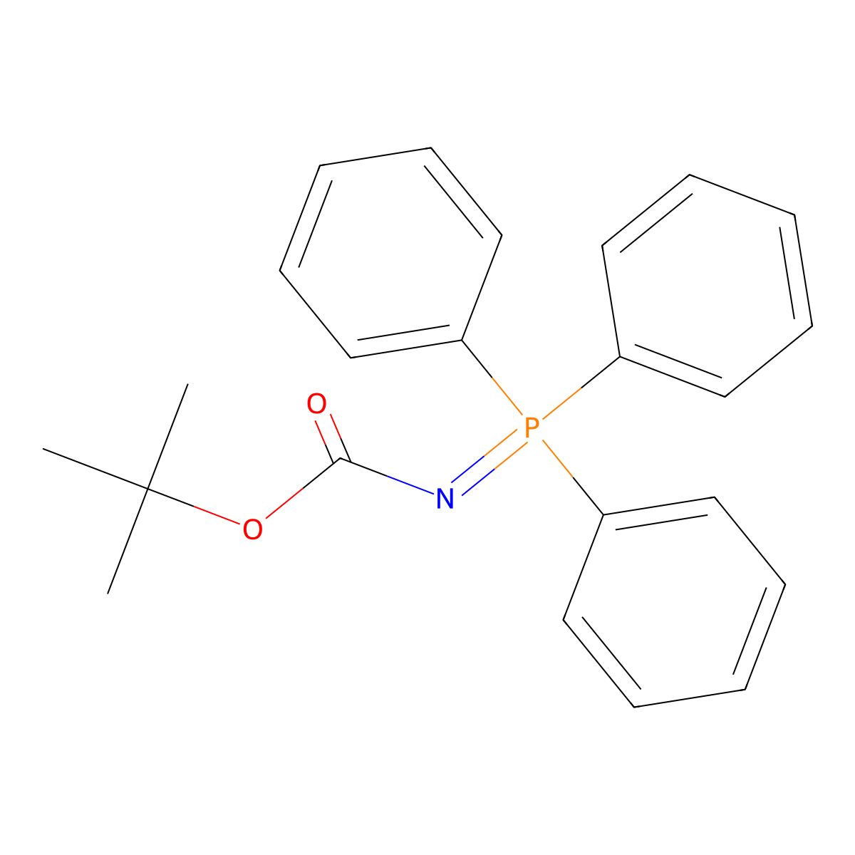 N-Boc-Imino-(triphenyl)phosphorane molecular structure, CAS 68014-21-1