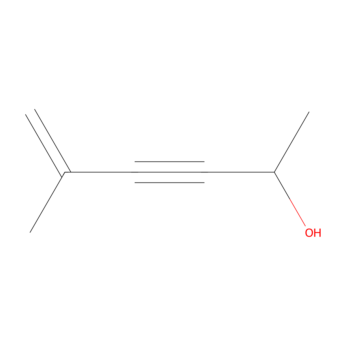 5-Methyl-5-hexen-3-yn-2-ol molecular structure, CAS 68017-33-4