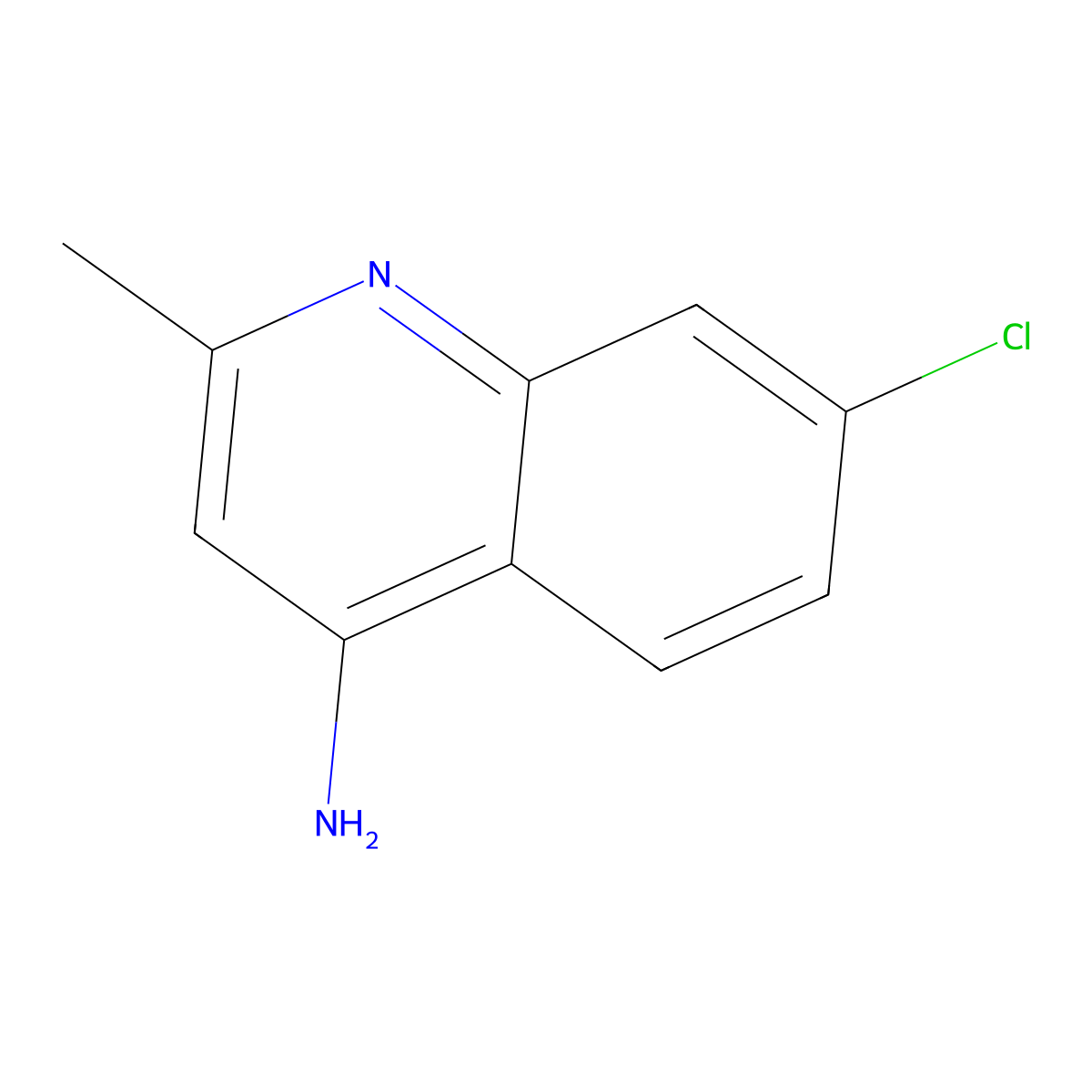 7-Chloro-2-methylquinolin-4-amine molecular structure, CAS 68017-47-0